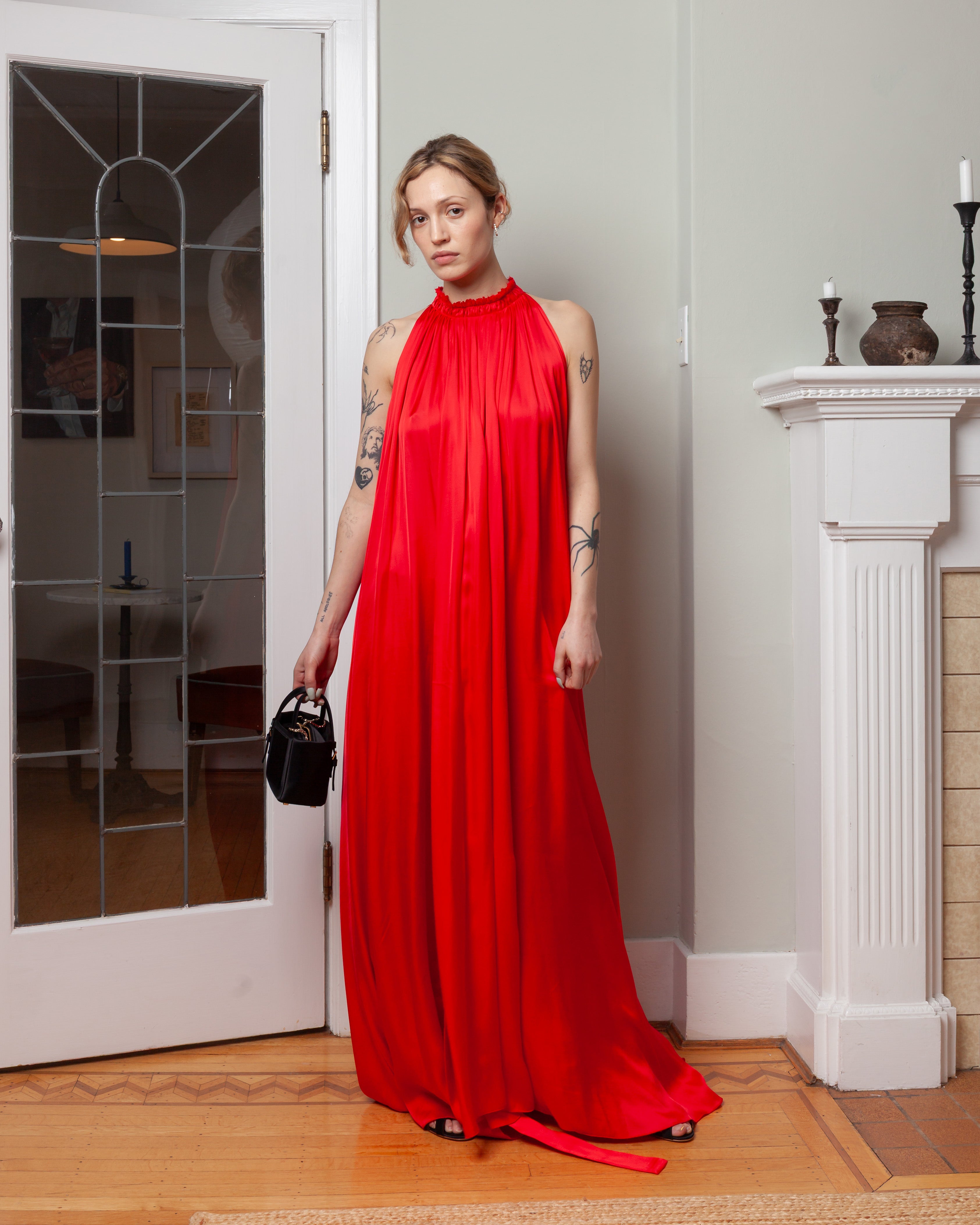 Frida Sleeveless Long Dress - Red