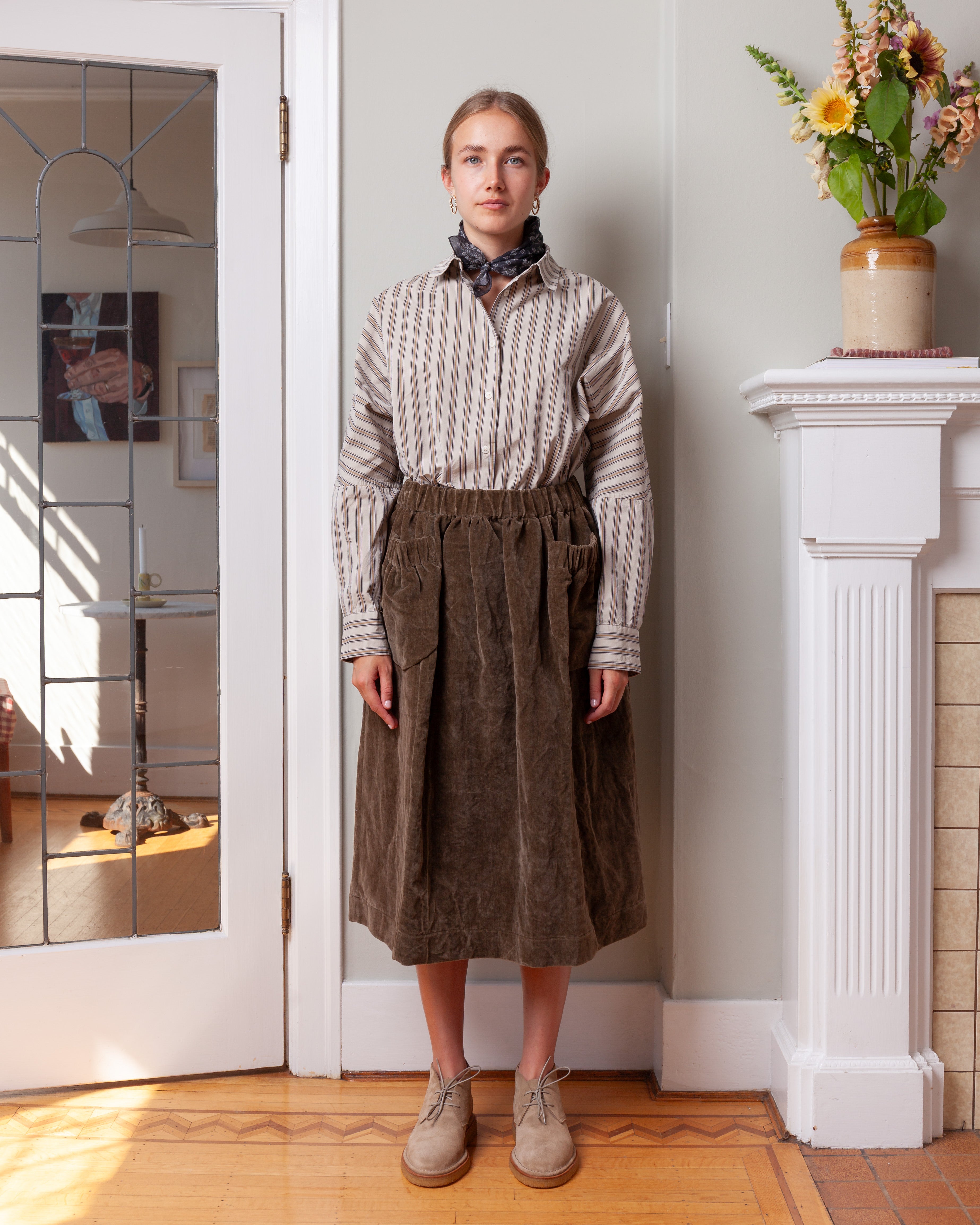Ghost Skirt - Mid Velvet - Taupe