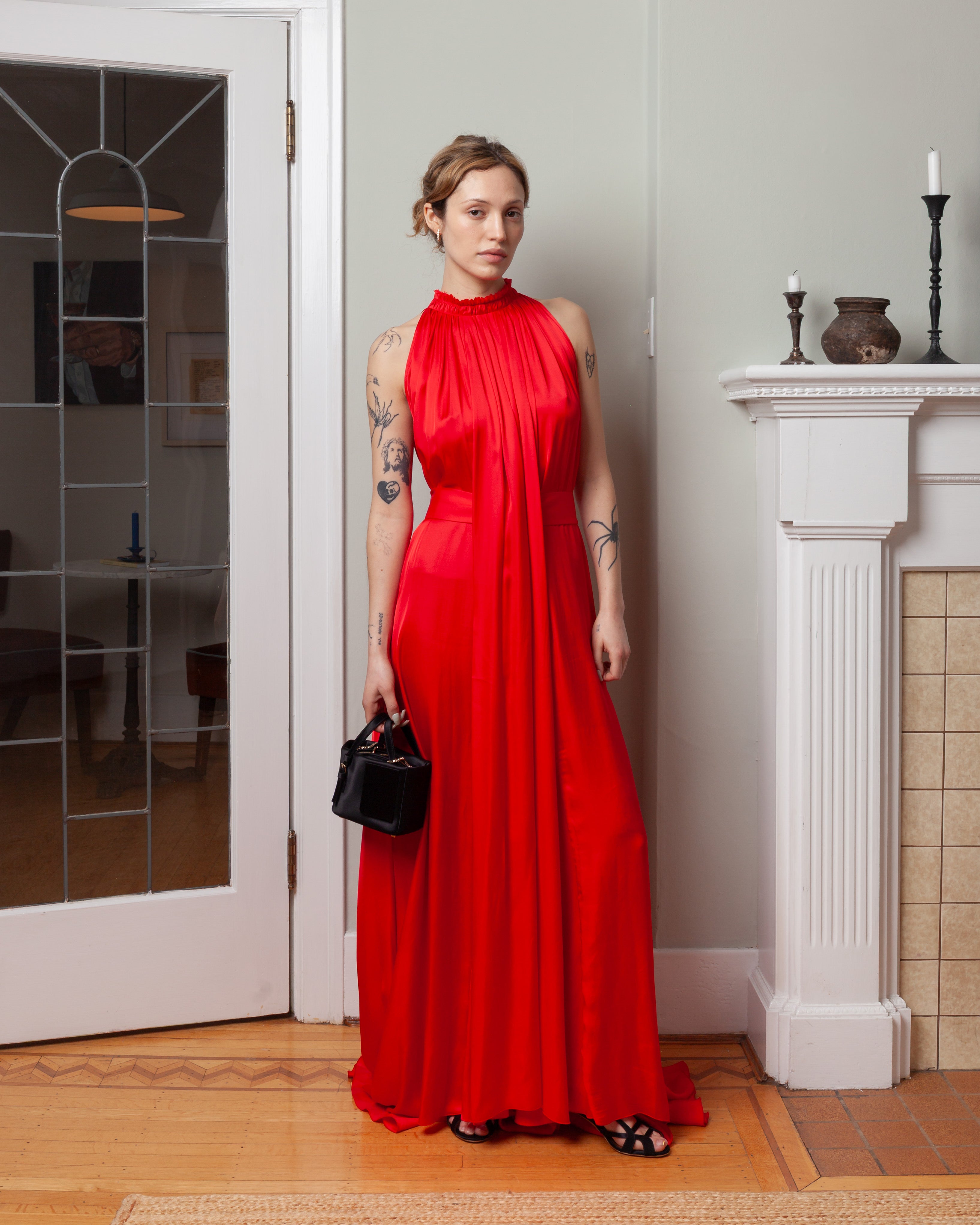Frida Sleeveless Long Dress - Red