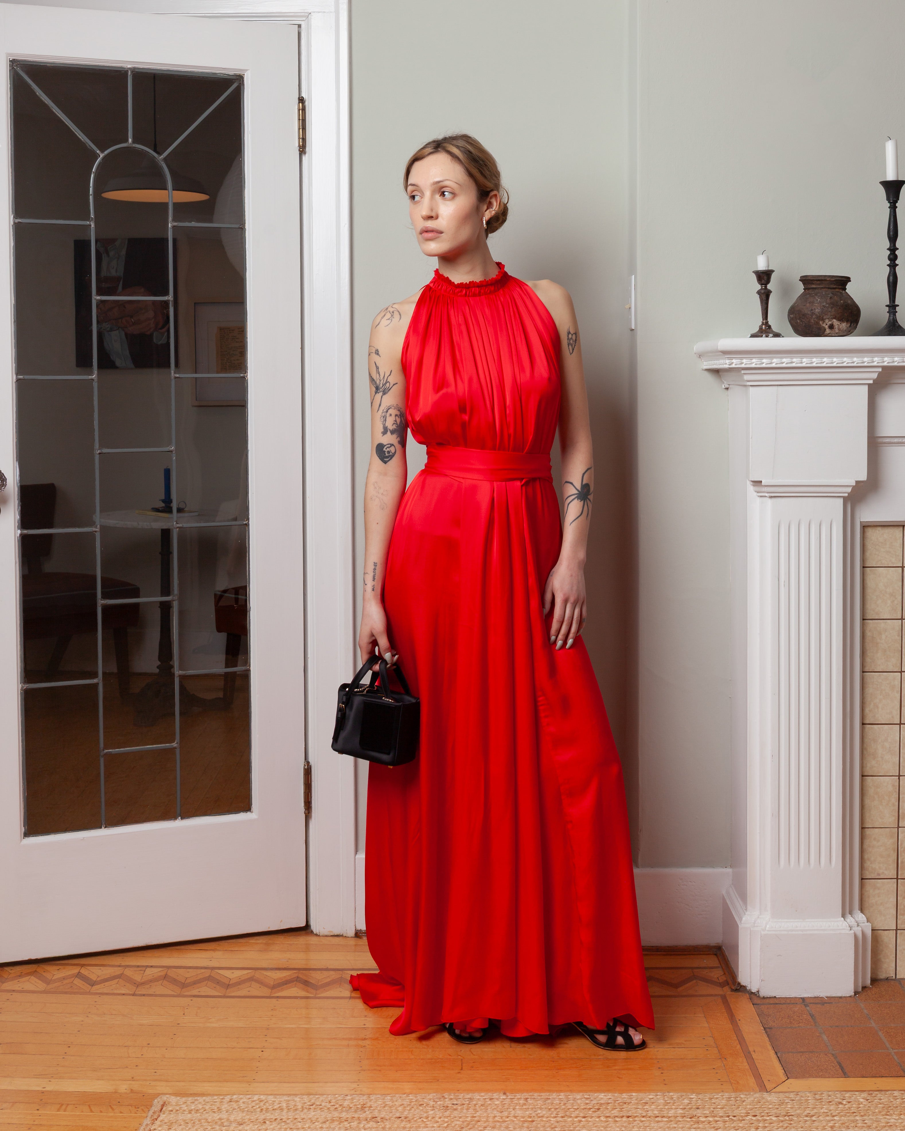 Frida Sleeveless Long Dress - Red