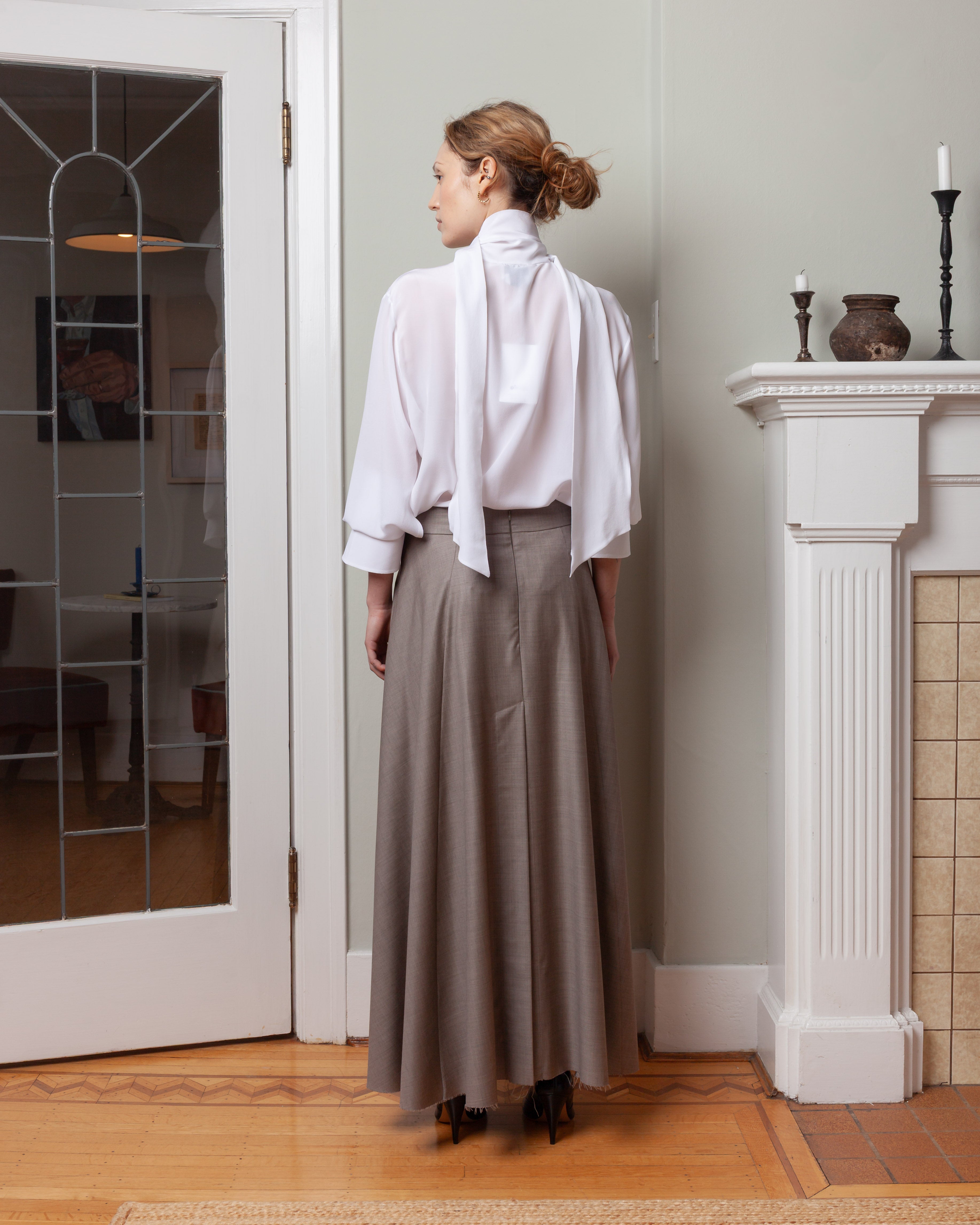 Lauren Skirt w/Slits - Taupe