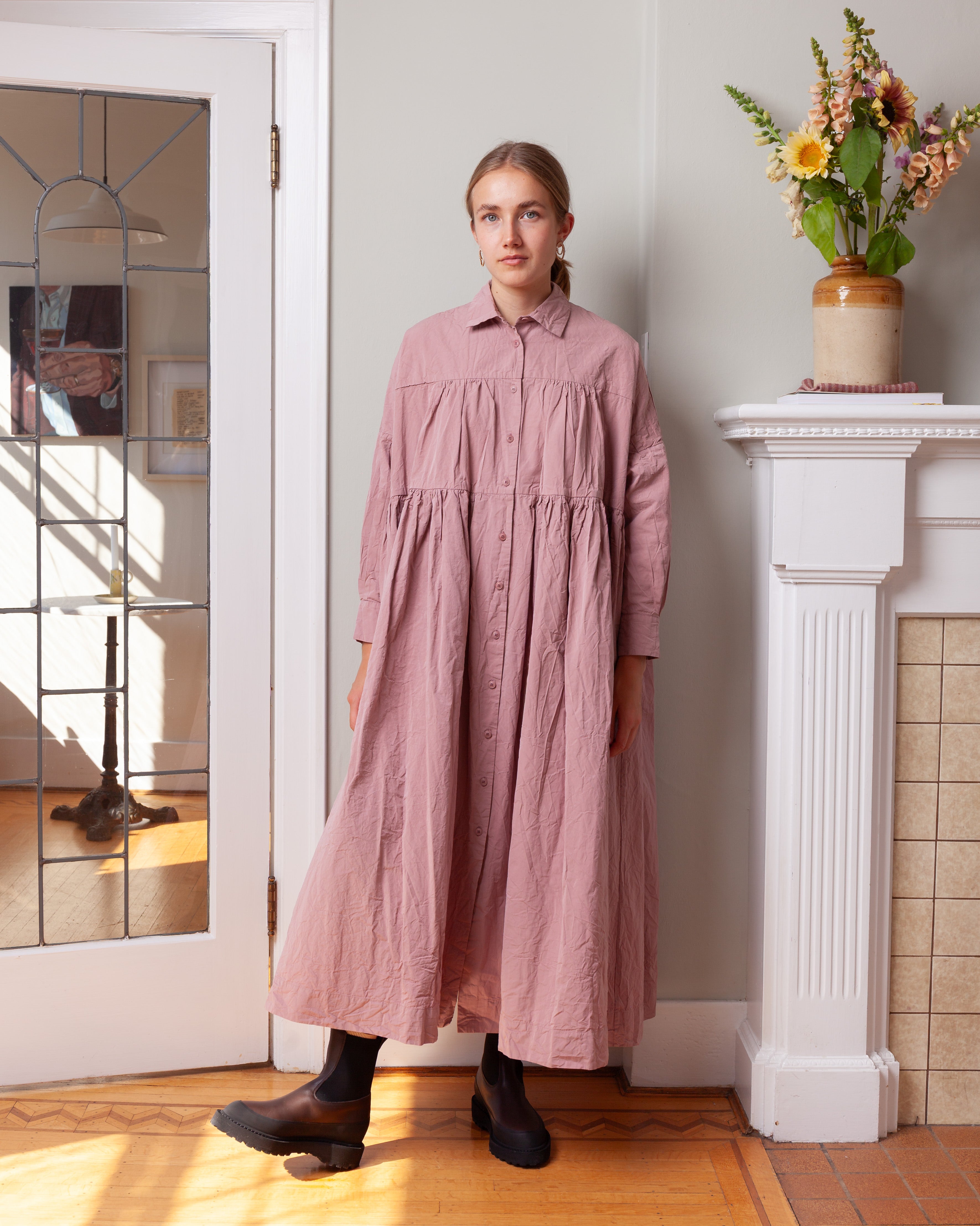 Square L.S. Dress - Paper Cot - Pink