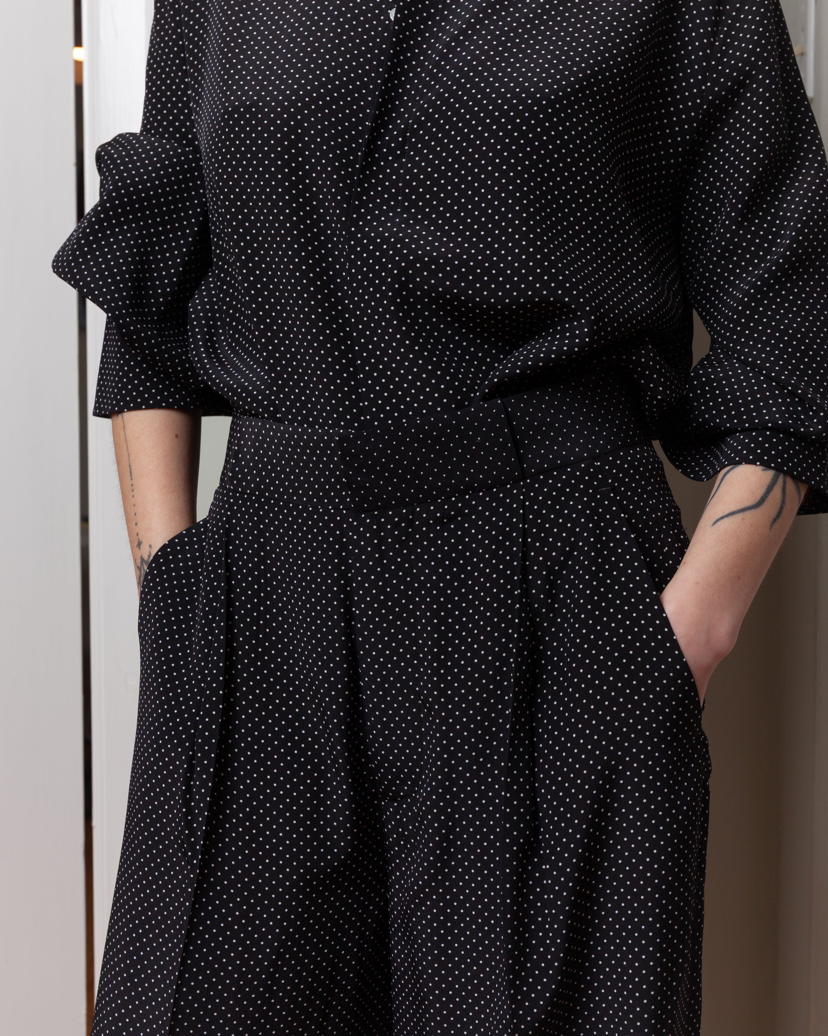 Silk Bogart Trousers - Micro Pois