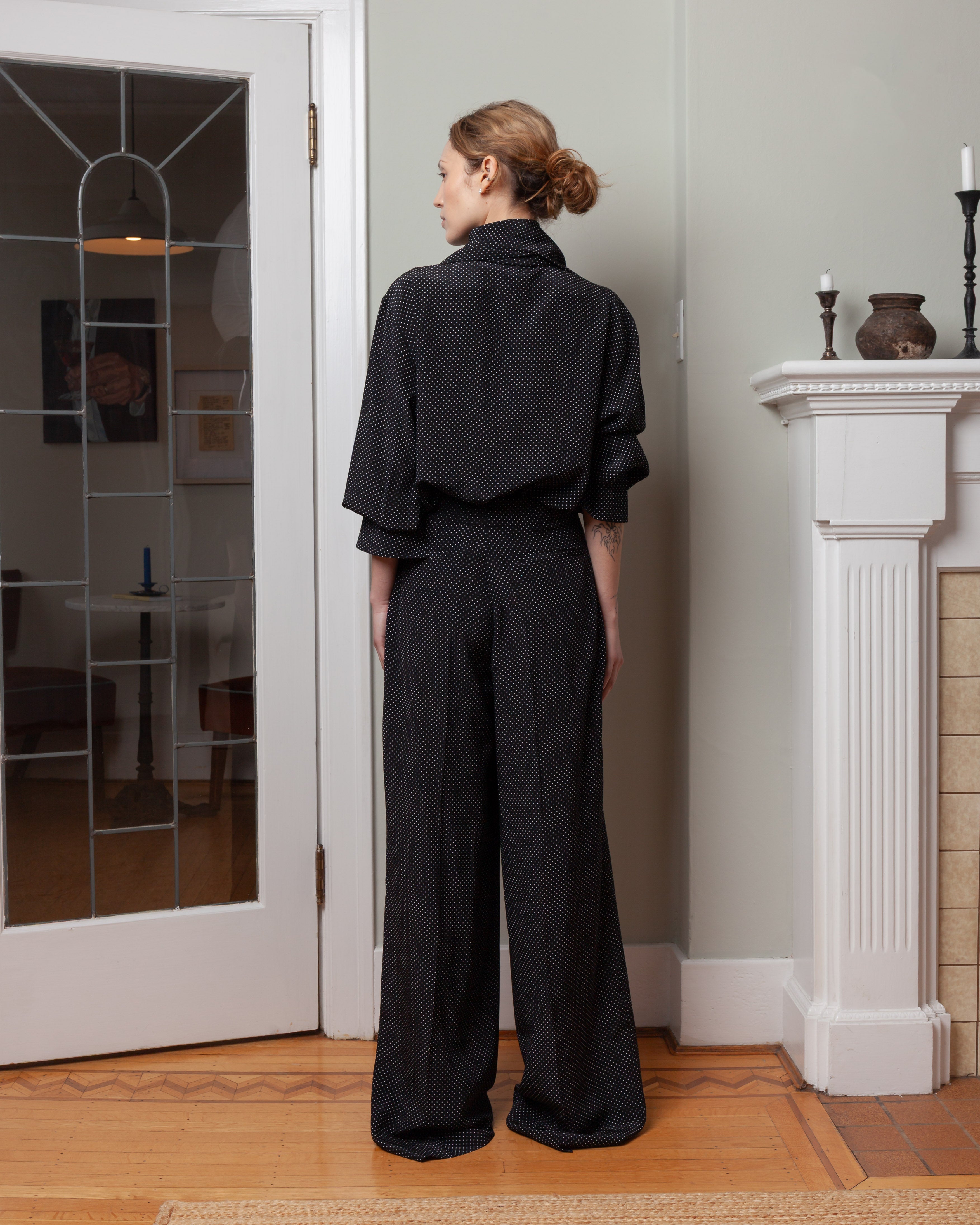 Silk Bogart Trousers - Micro Pois