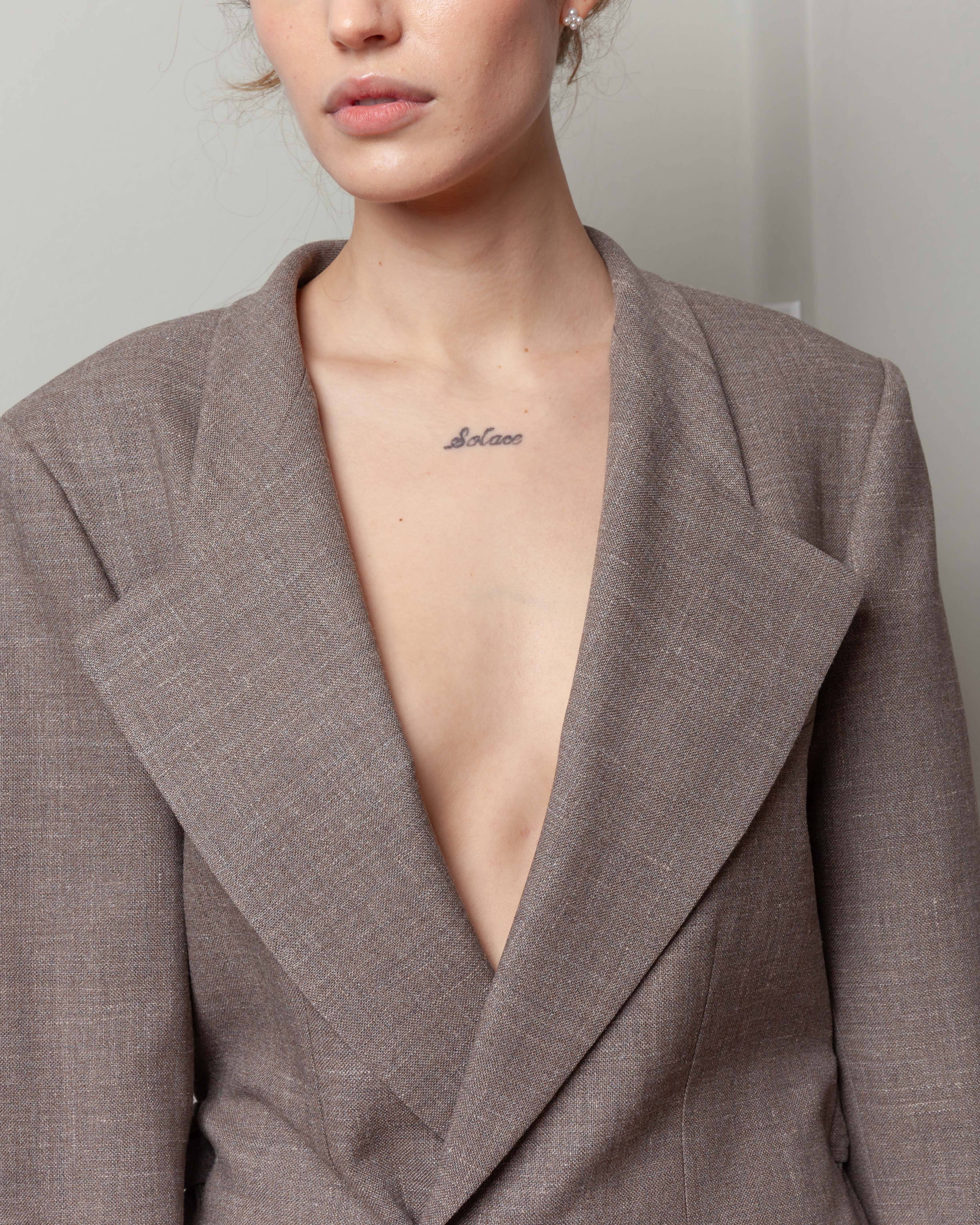 Boucle Lauren Jacket - Taupe
