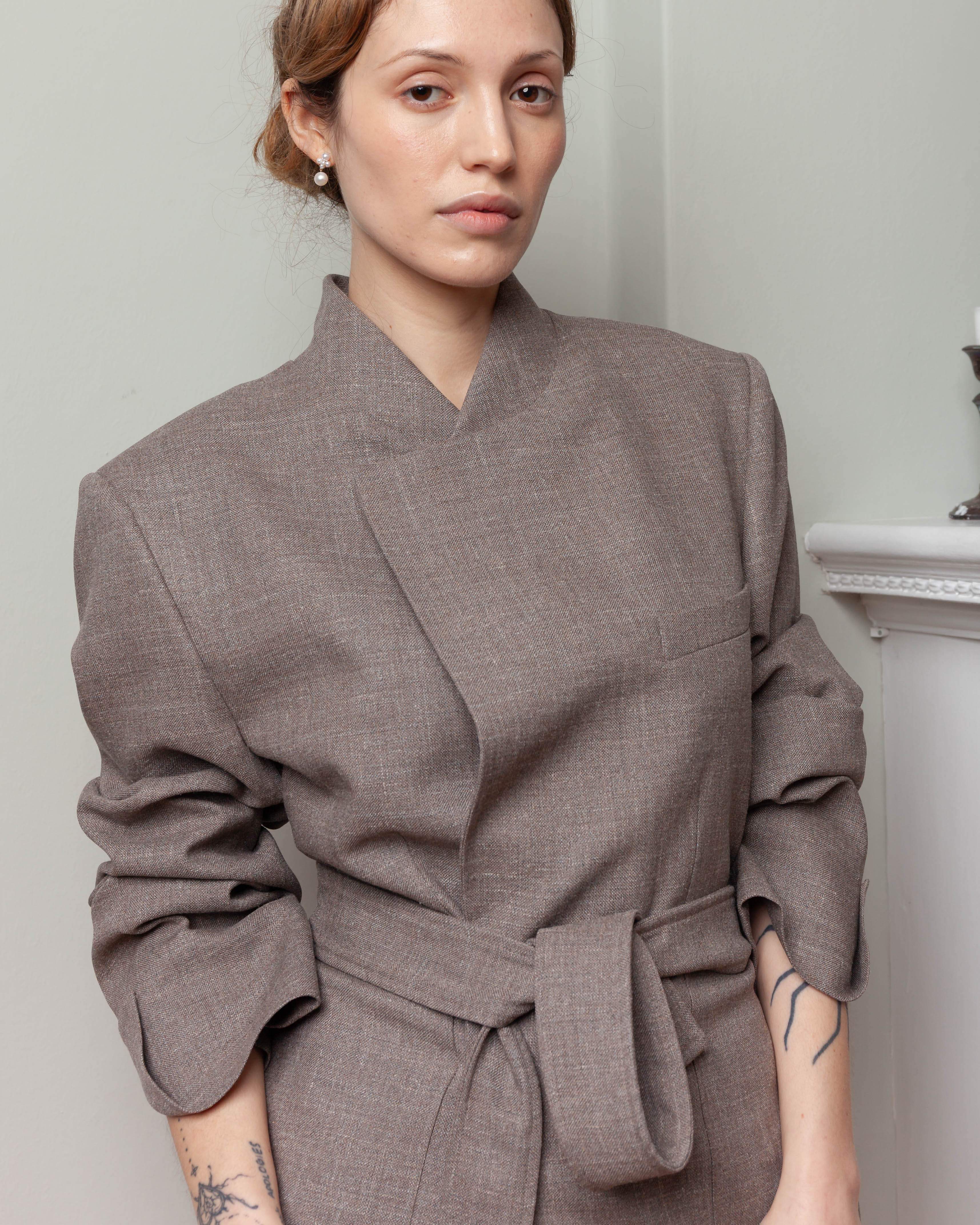 Boucle Lauren Jacket - Taupe