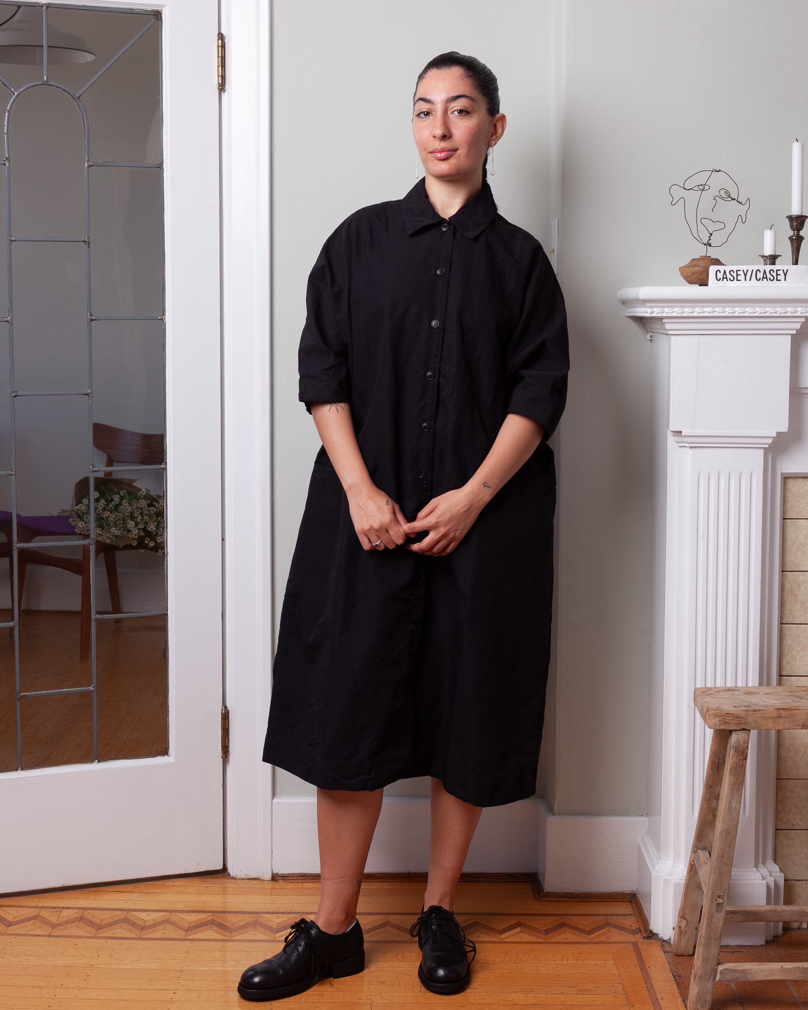 Tina Dress - Slubby - Black