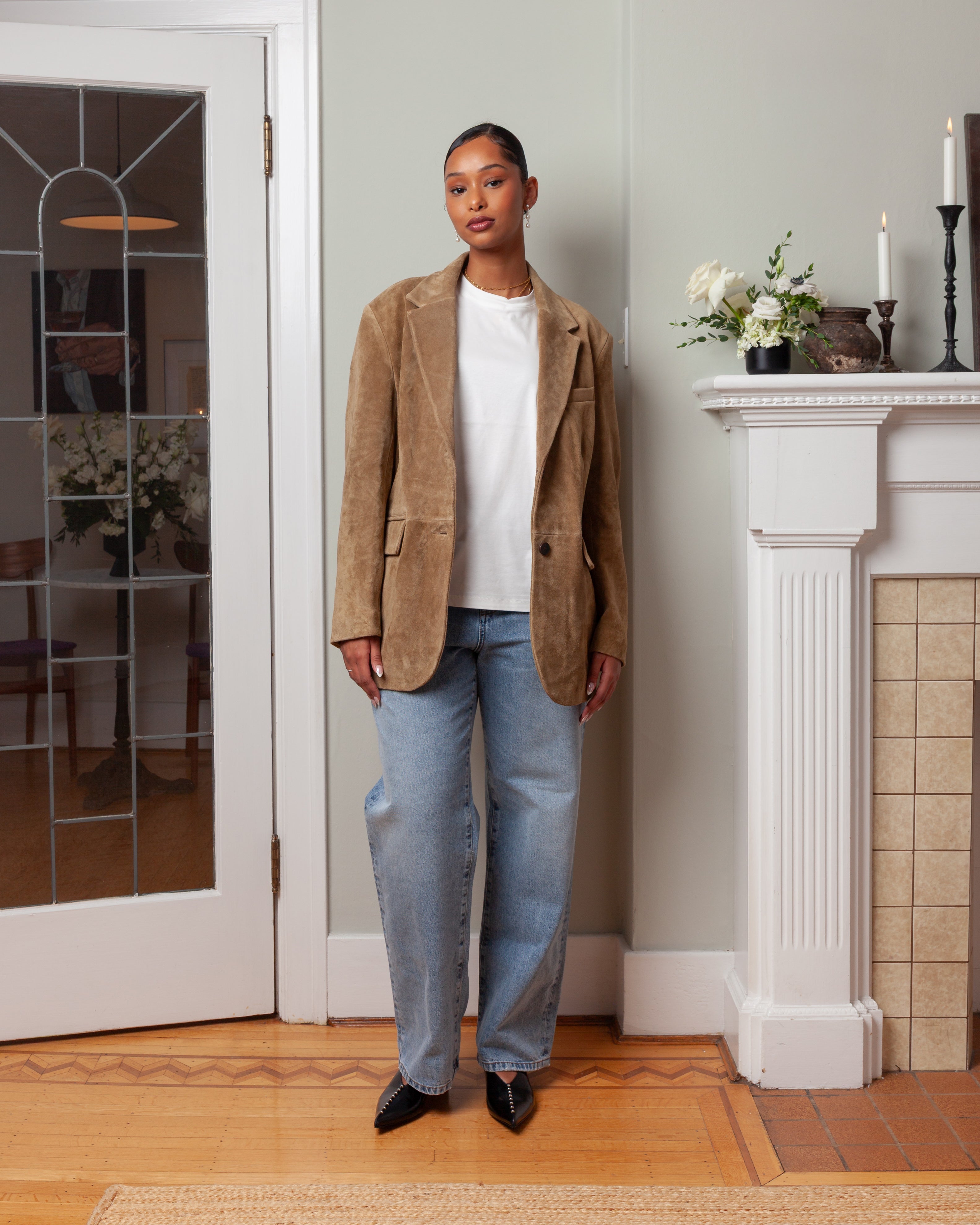 Arma-Benny Gritty Suede Jacket - Olive-Jackets-Boboli-Vancouver-Canada