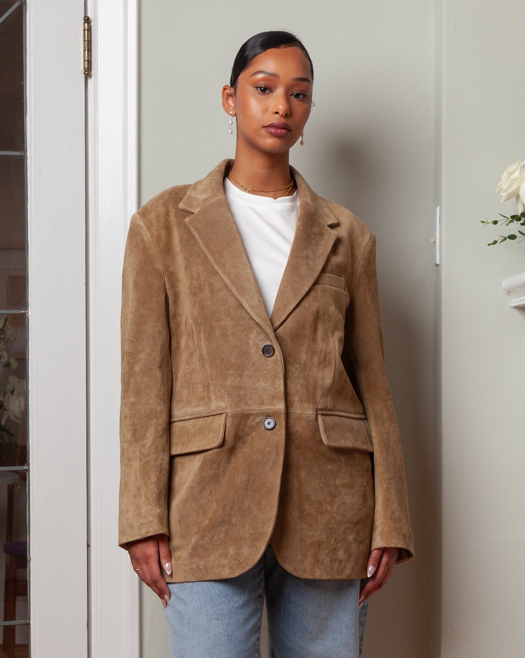 Arma-Benny Gritty Suede Jacket - Olive-Jackets-Boboli-Vancouver-Canada