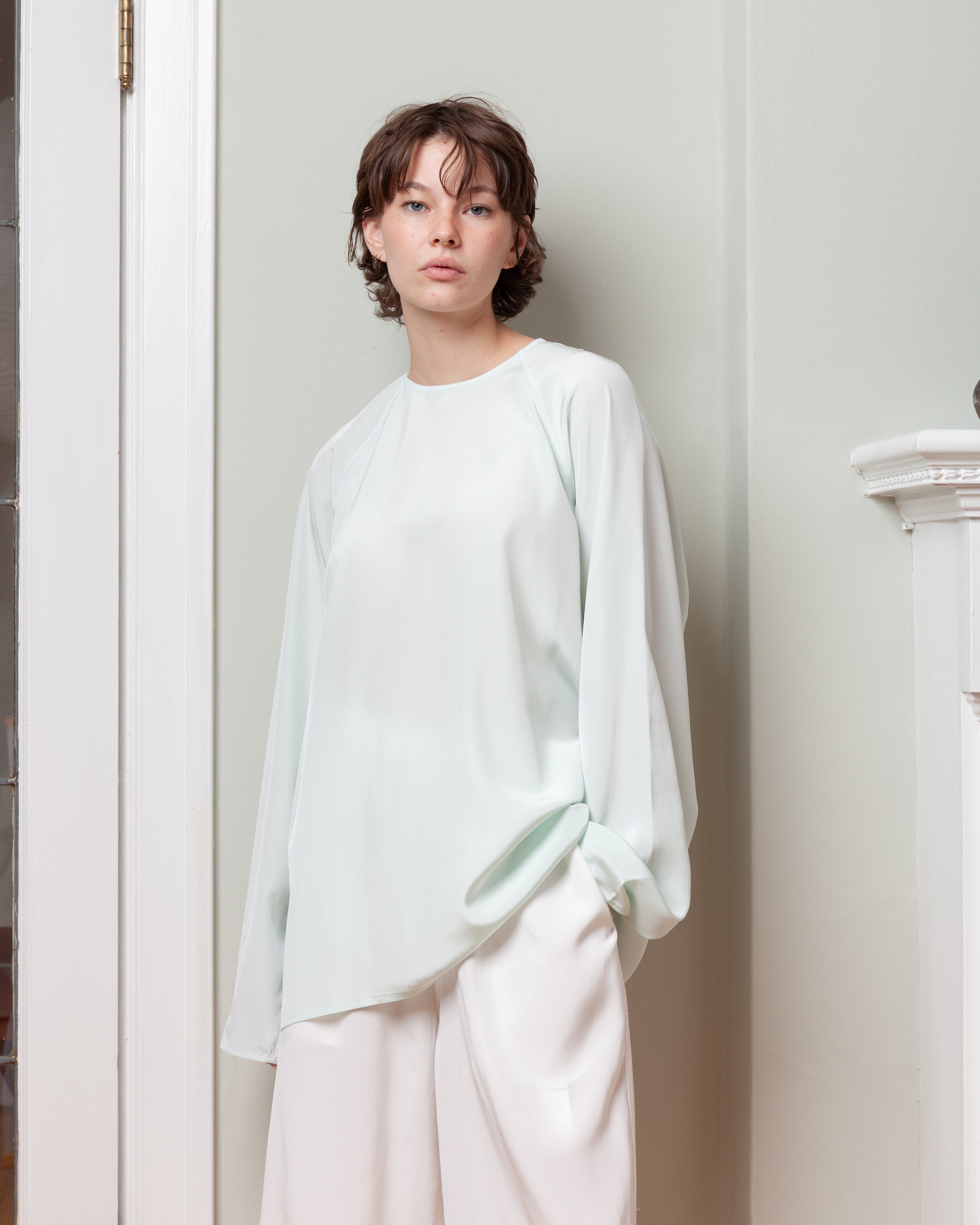Long Raglan Sleeve Shirt - Mint