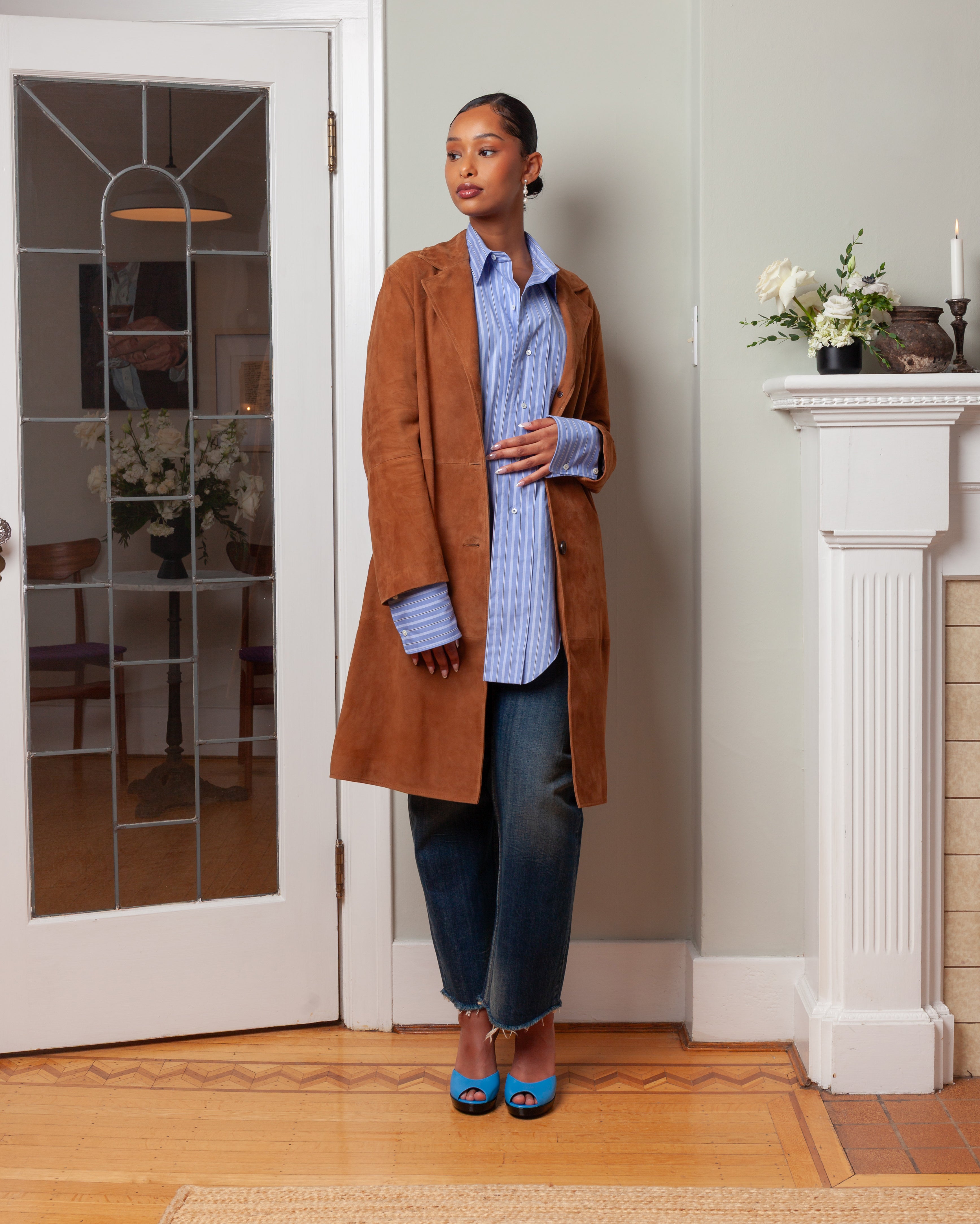 Arma-Jella Goat Suede Jacket - Whiskey-Jackets-Boboli-Vancouver-Canada