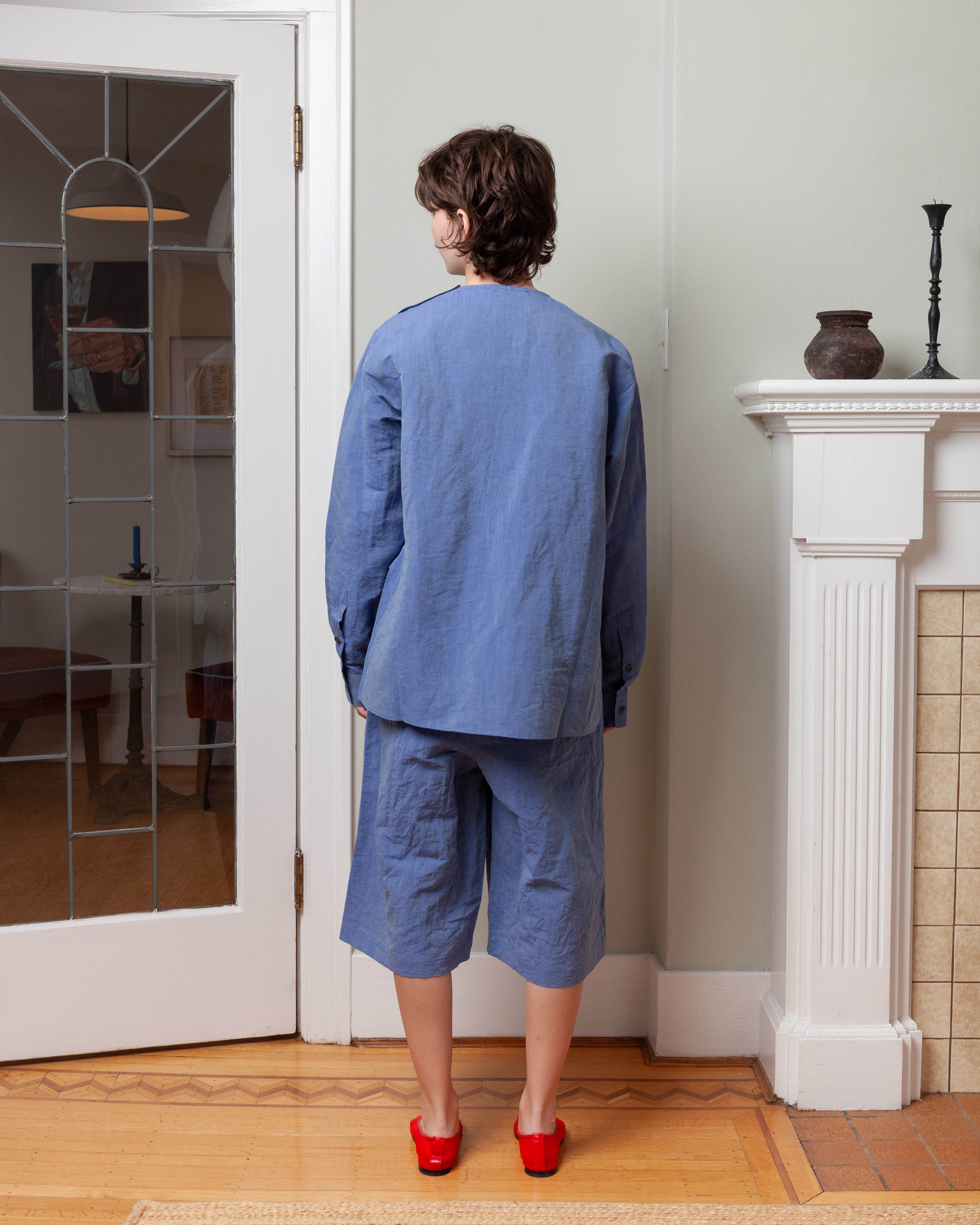Long Sleeve Crewneck Shirt - Blue