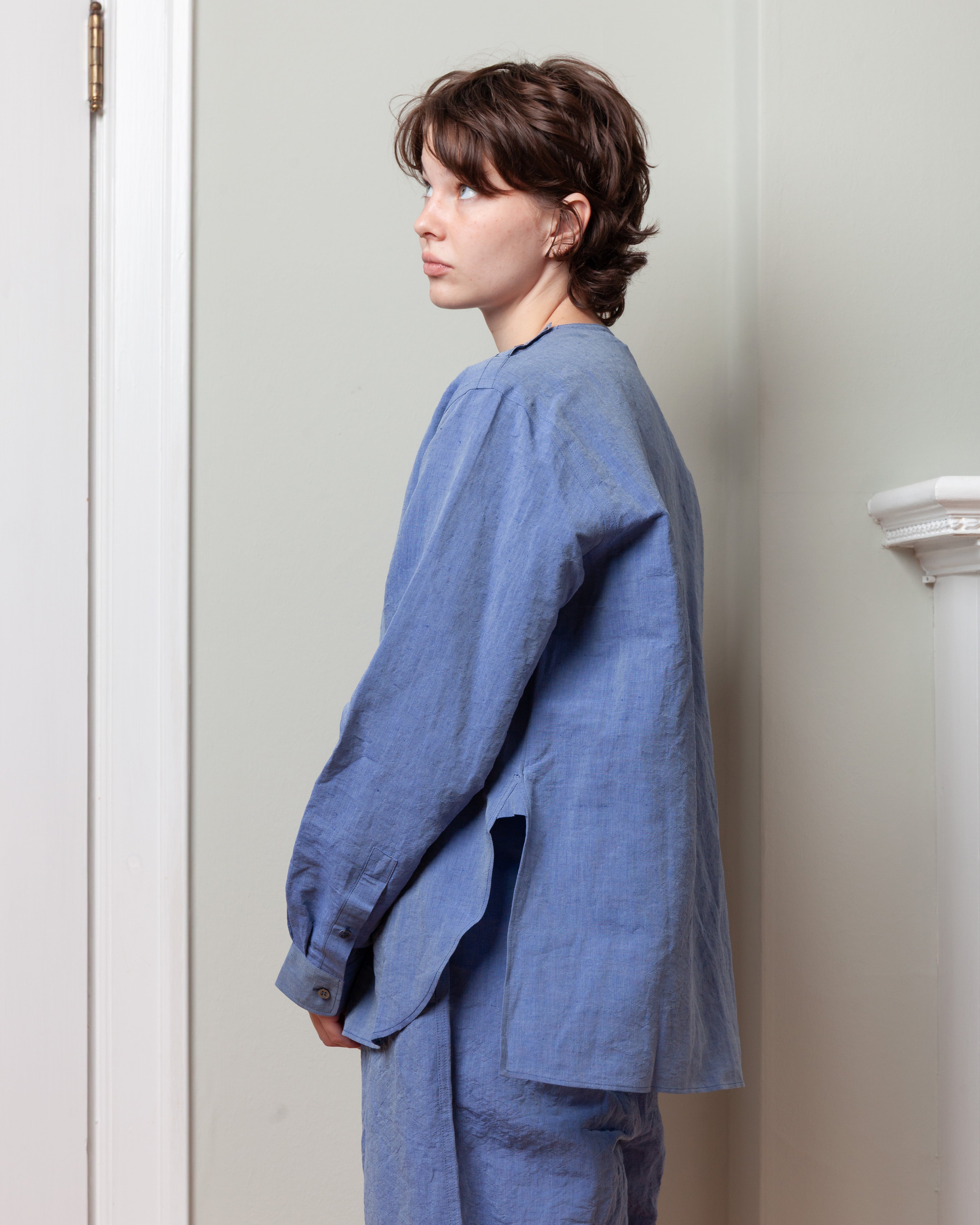 Long Sleeve Crewneck Shirt - Blue