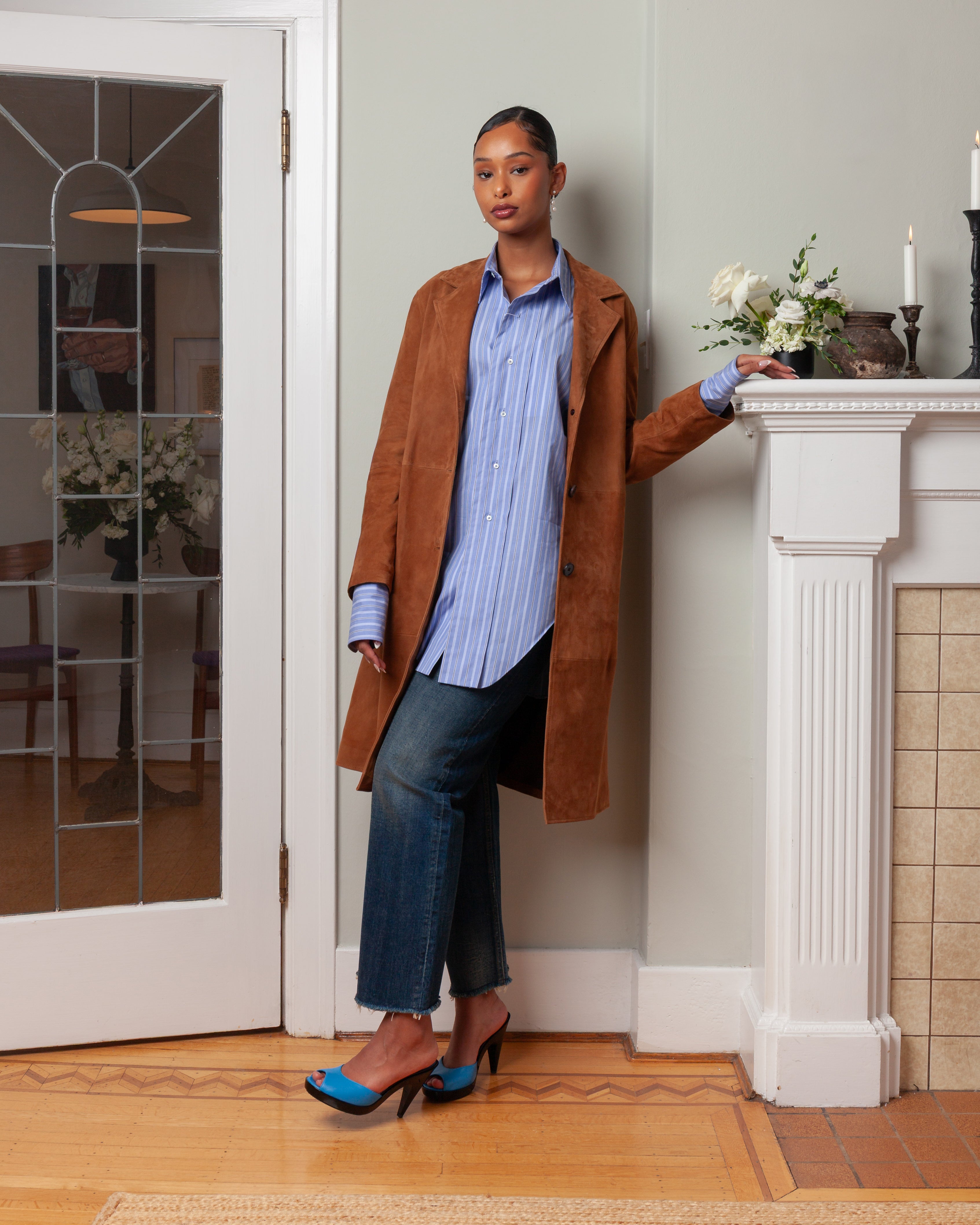 Arma-Jella Goat Suede Jacket - Whiskey-Jackets-Boboli-Vancouver-Canada