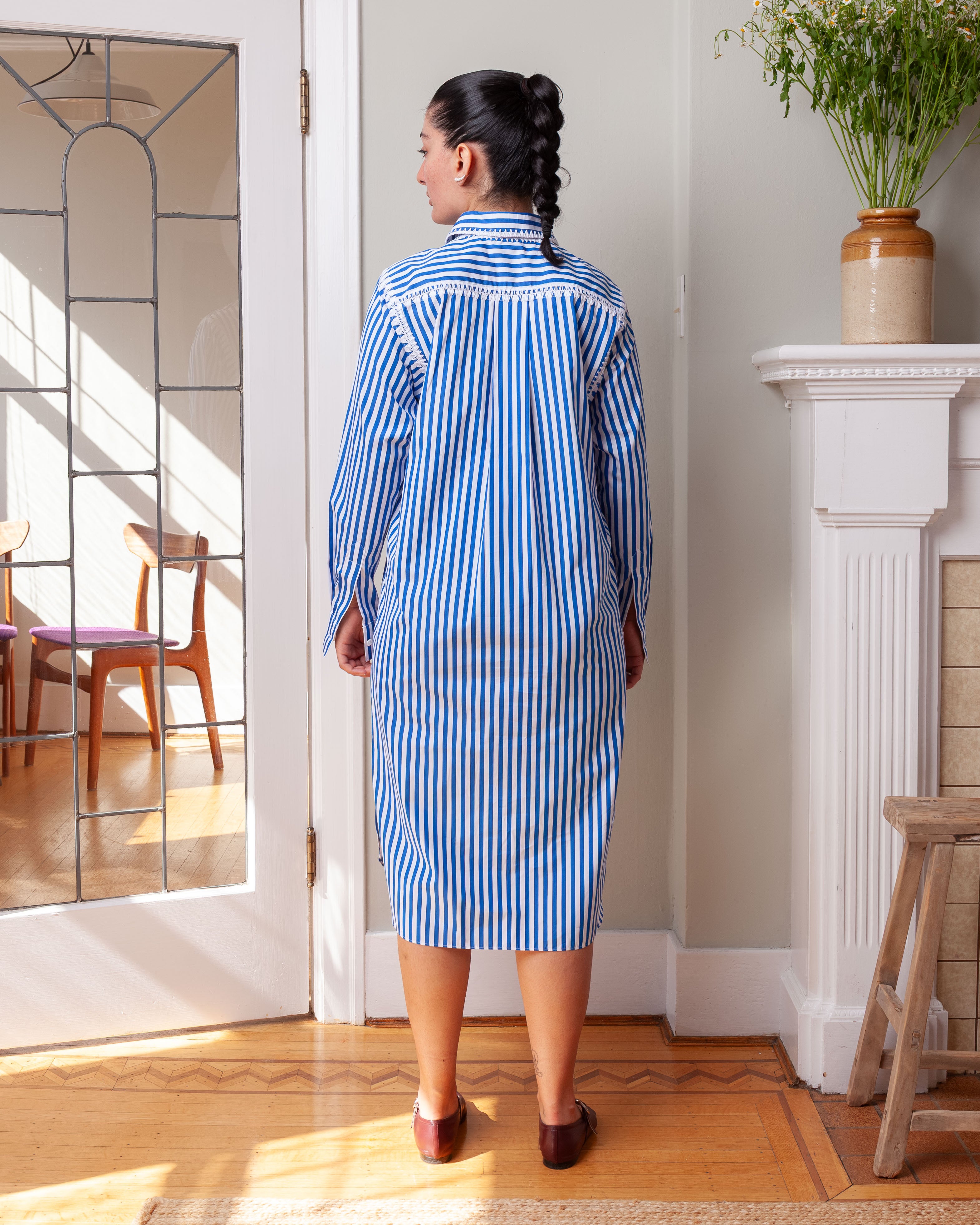 Marocaine Robe Chemise - Agean Stripe/White