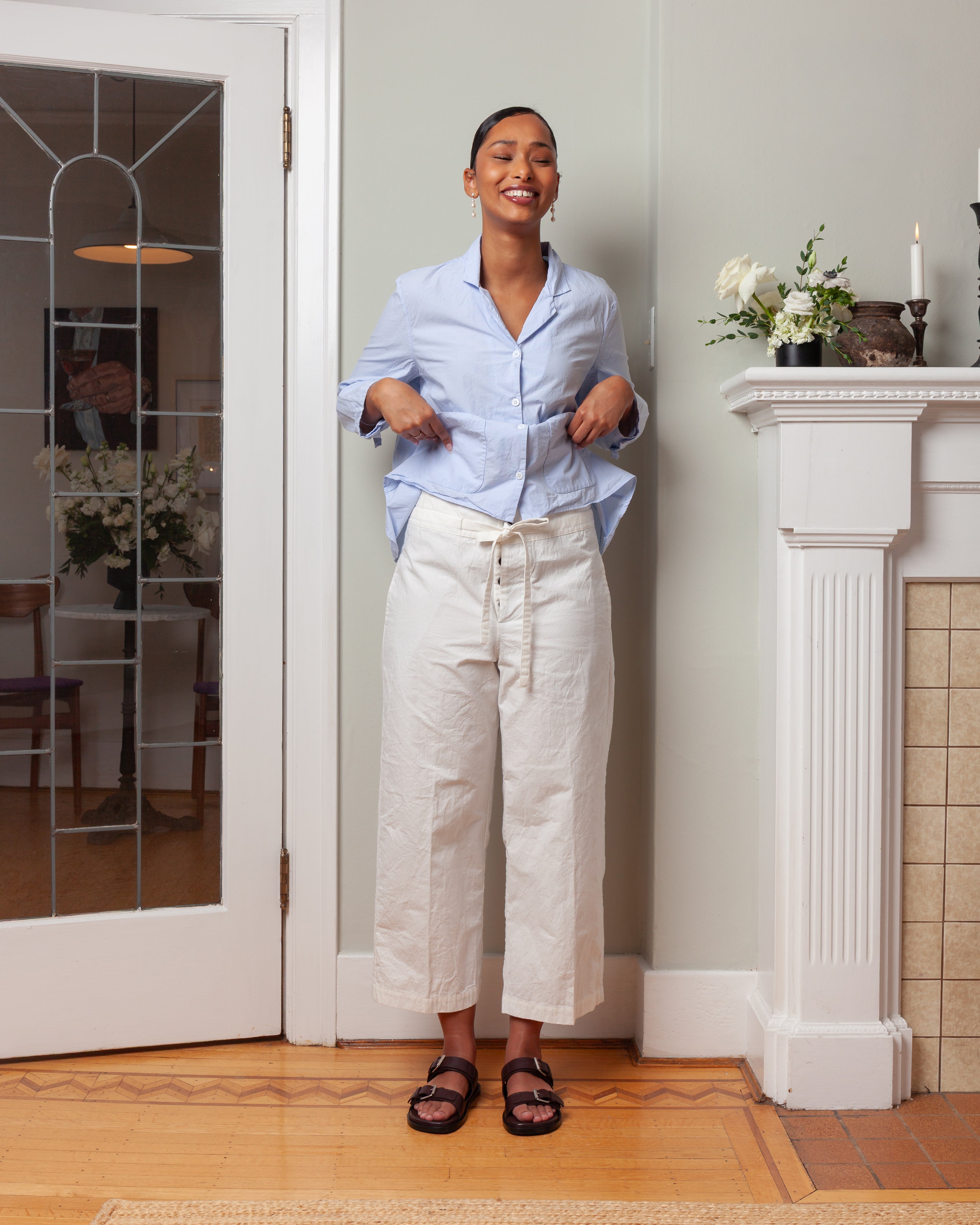 Bergfabel-Cloe Pants - White-Pants-Boboli-Vancouver-Canada