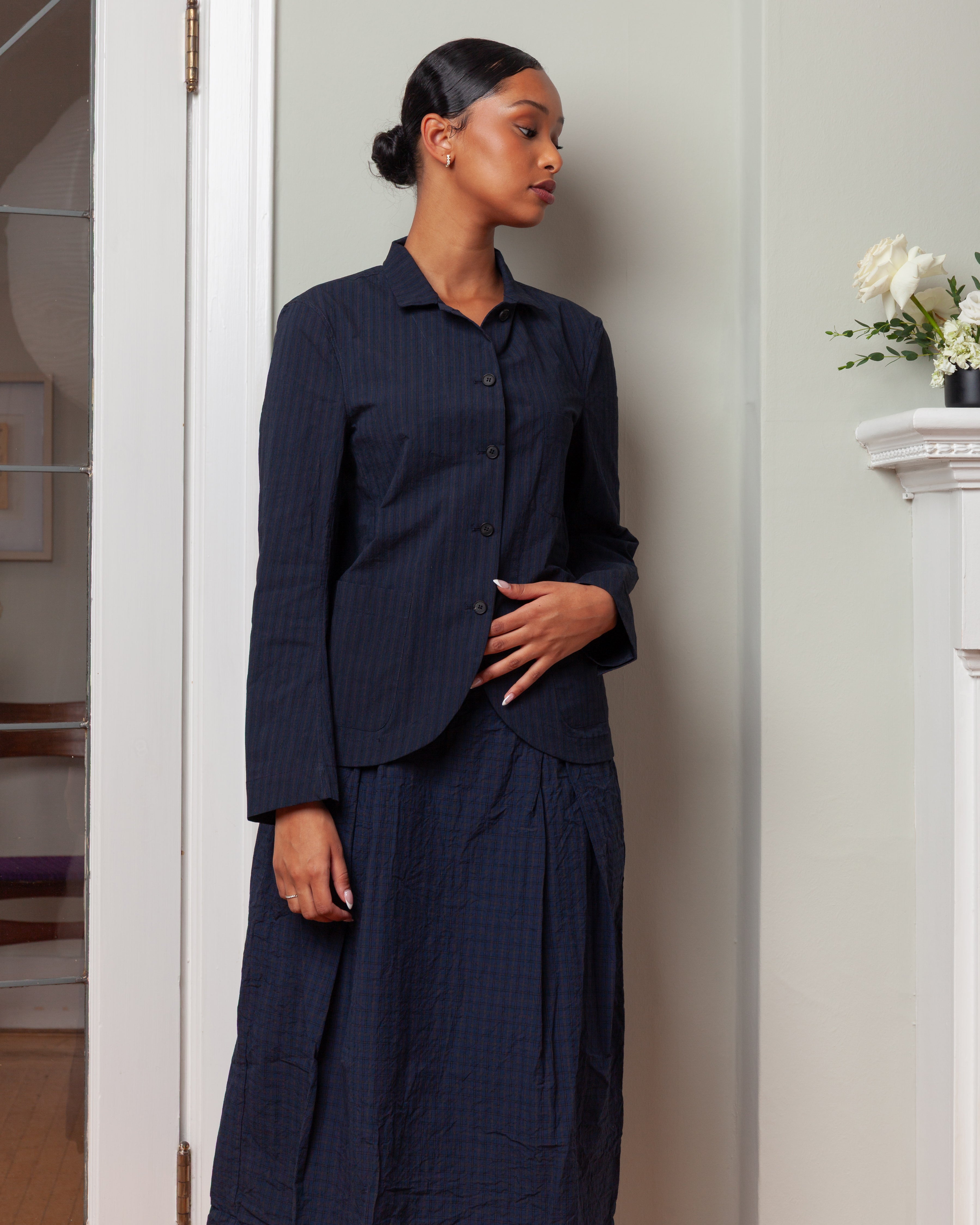 Bergfabel-Caryl Jacket - Navy Stripe-Jackets-Boboli-Vancouver-Canada