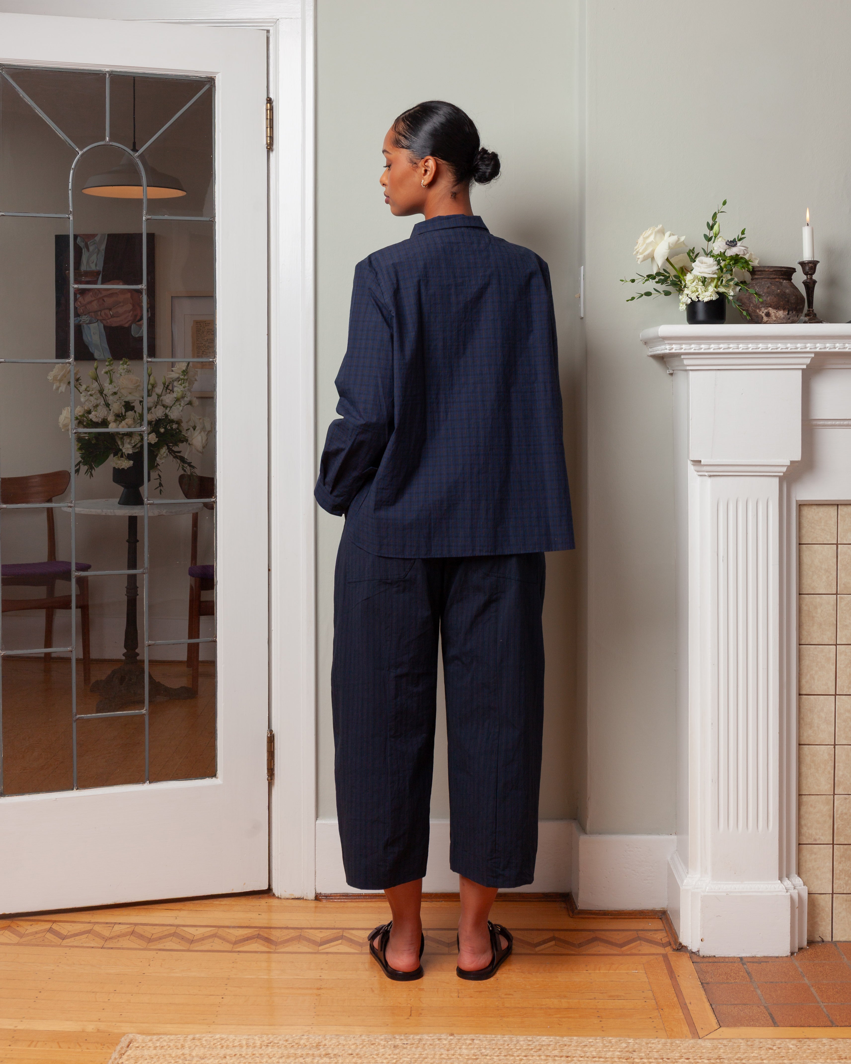 Bergfabel-Jenny Shirt - Navy Check-Shirts-Boboli-Vancouver-Canada