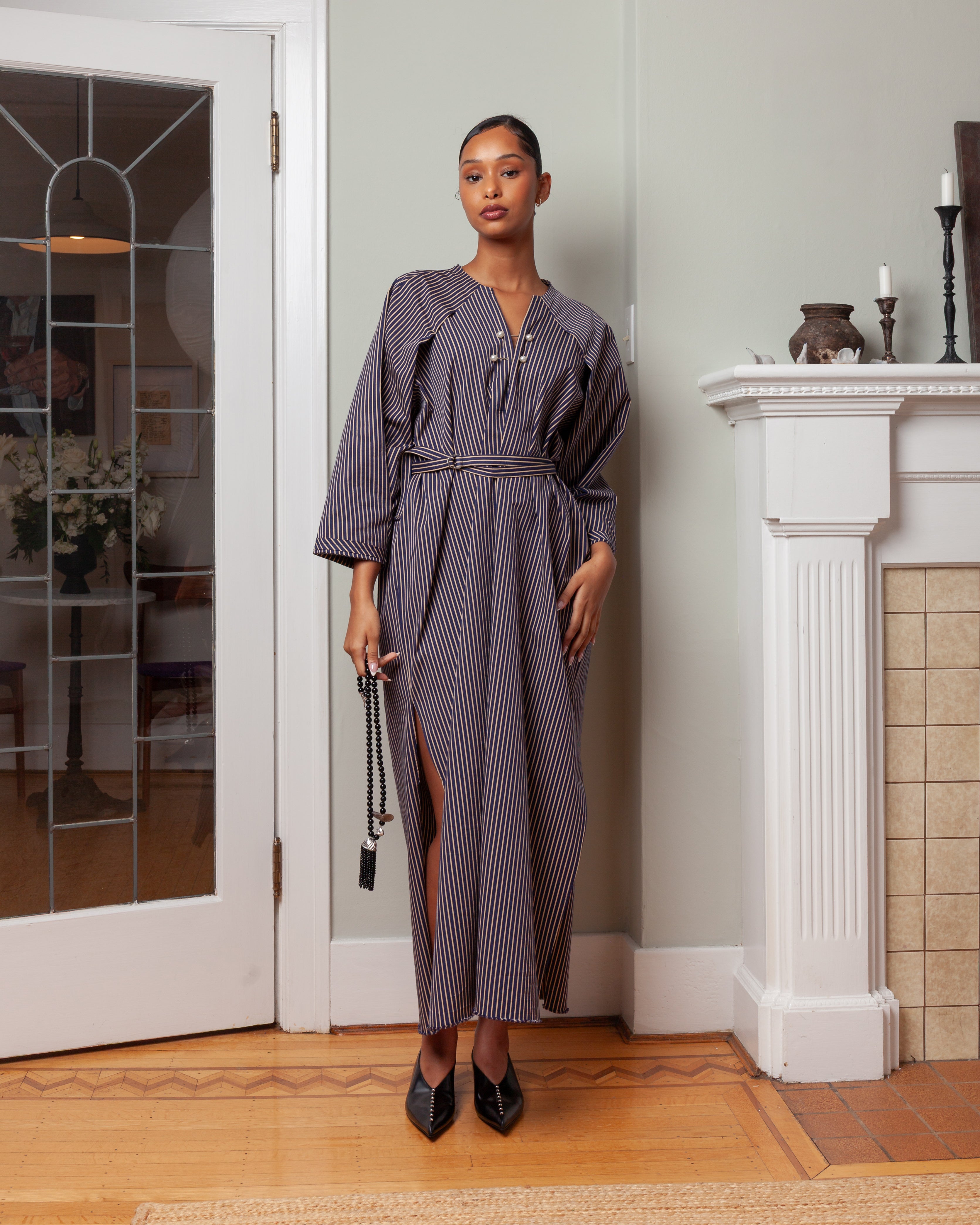 Nackiye-Offshore Dress - Aegean Stripe-Dresses-Boboli-Vancouver-Canada