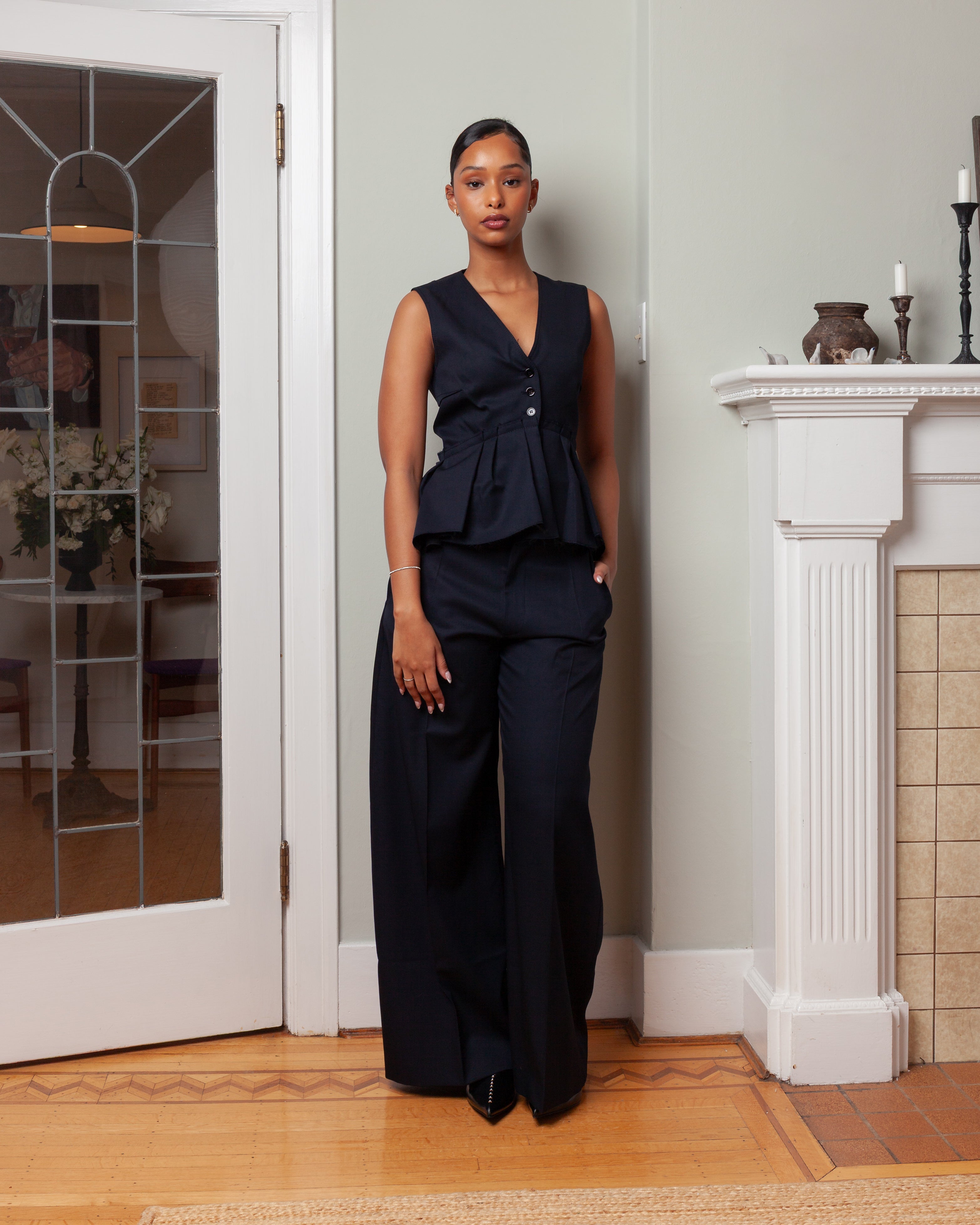 Nackiye-Bang Bang Vest - Midnight Noir-Tops-Boboli-Vancouver-Canada