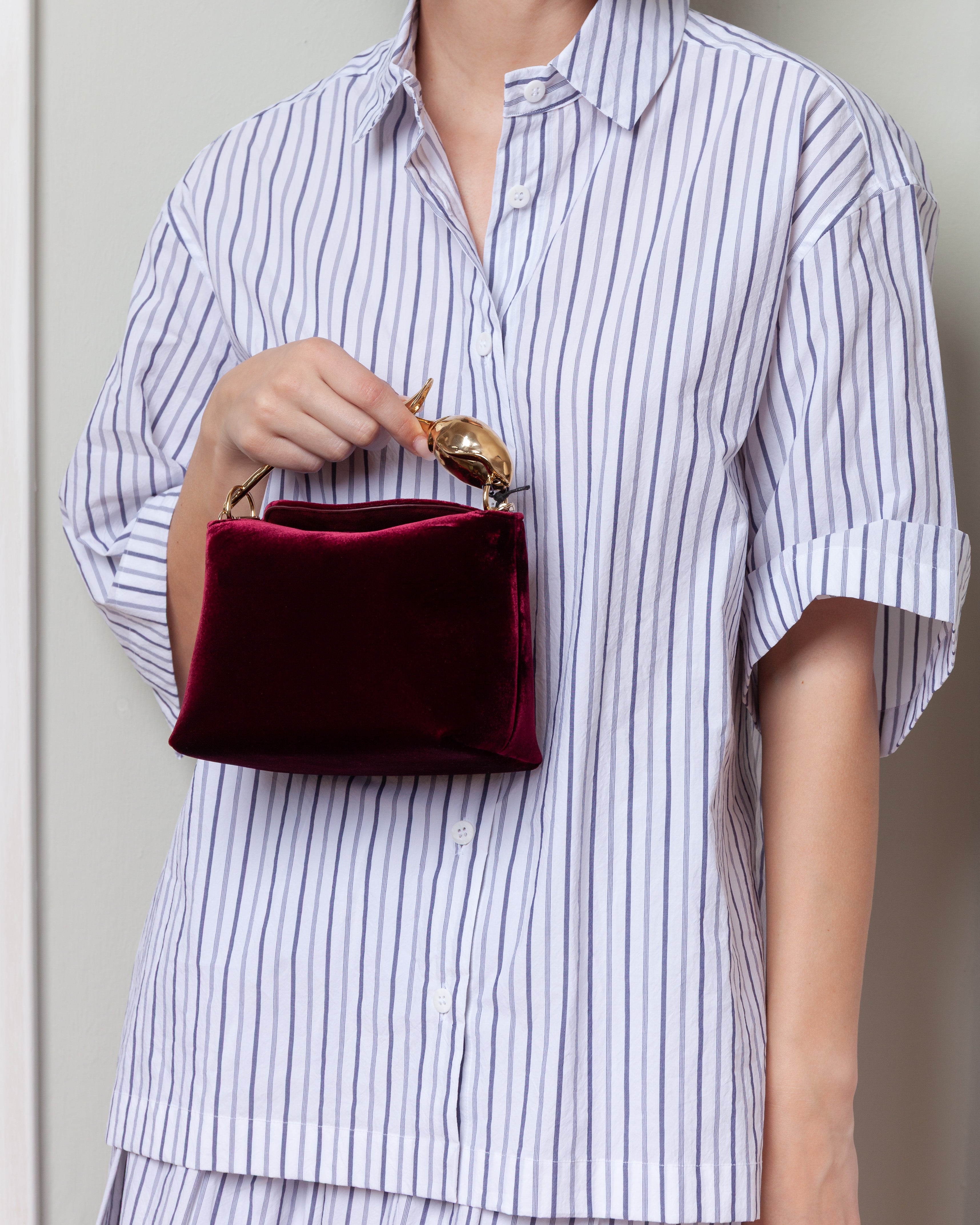 Velvet Mini Bloom Bag - Malbec