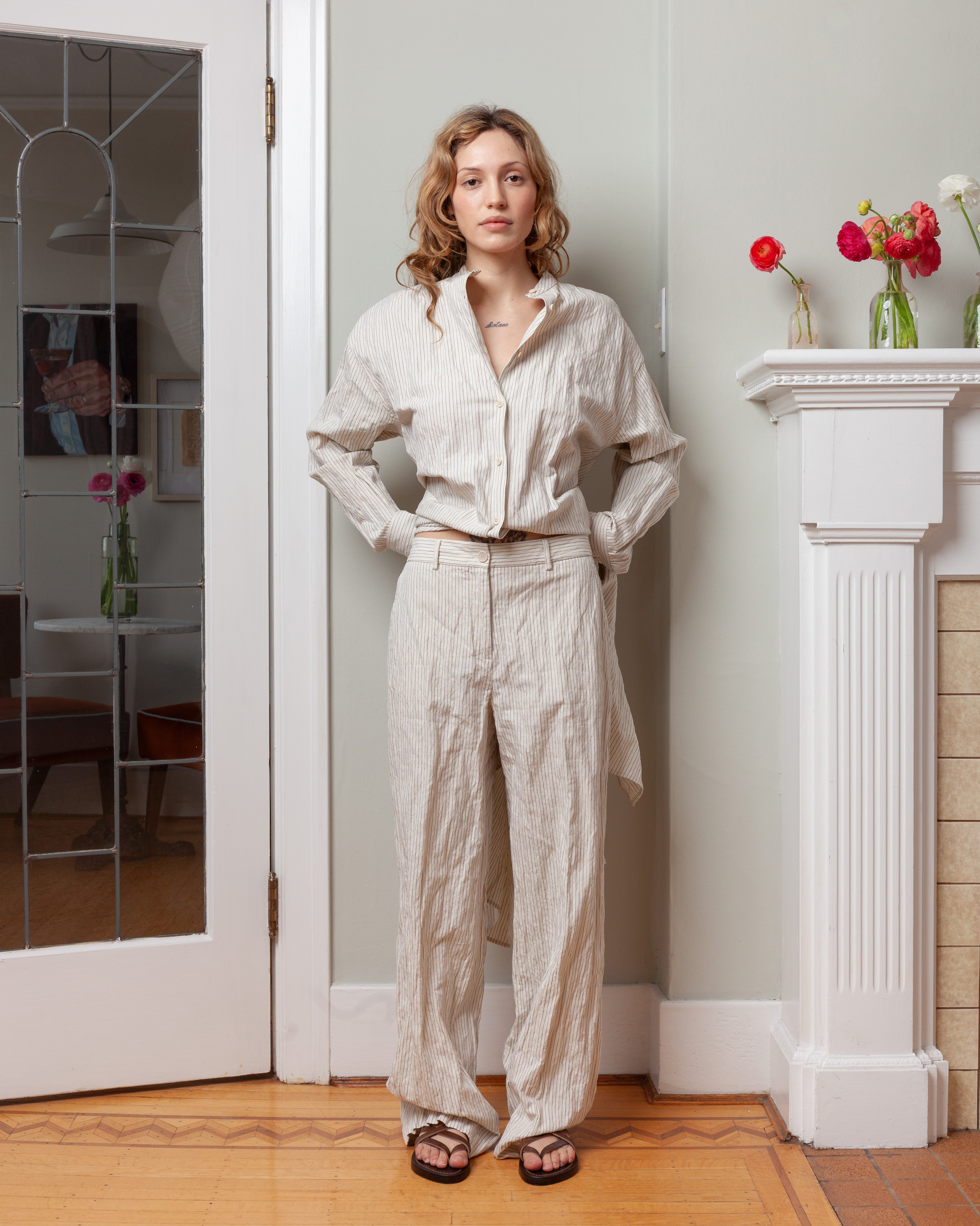 Aspesi-Women Long Trousers - Natural-Pants-Boboli-Vancouver-Canada