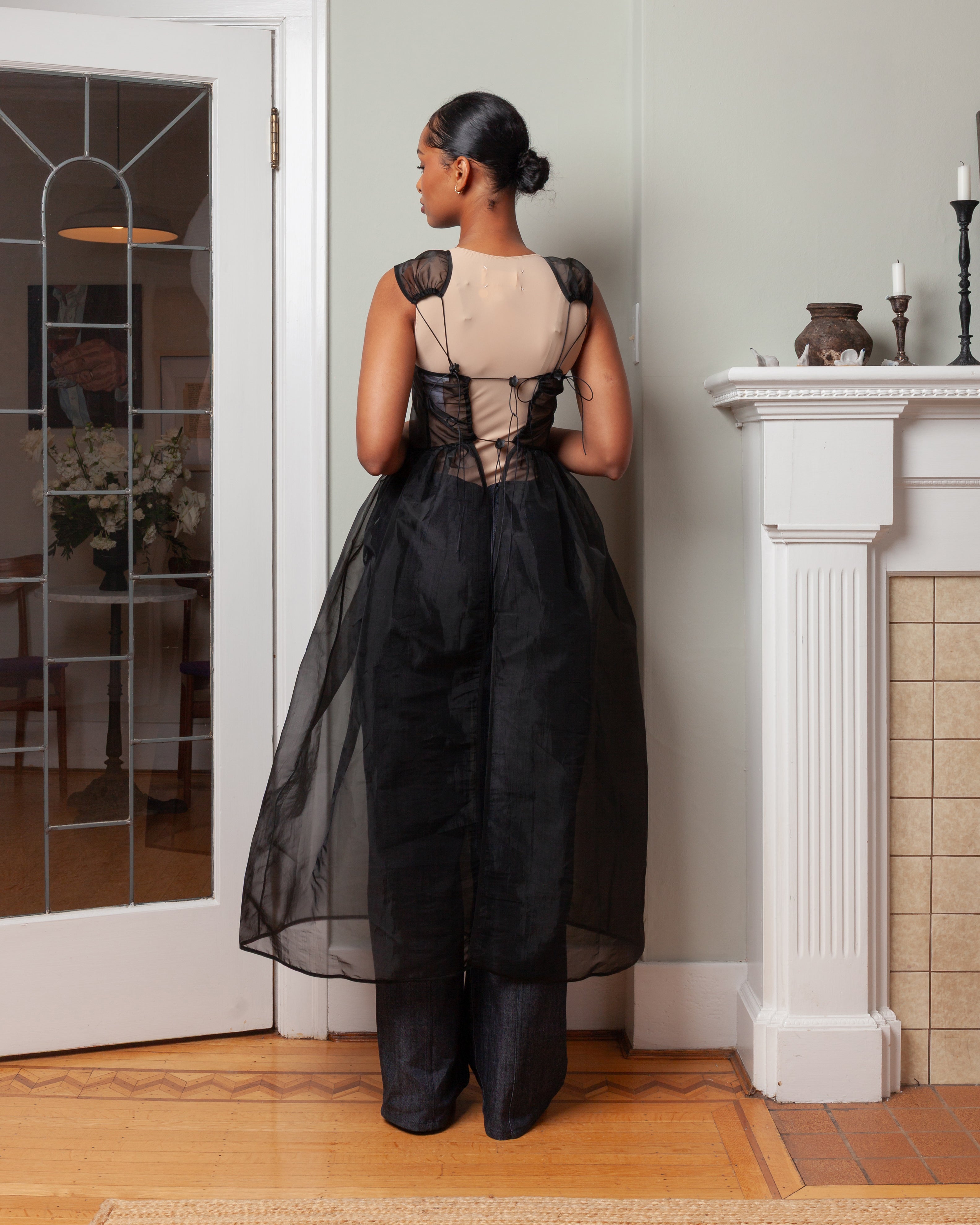 Cecilie Bahnsen-Camilla Overlay Dress - Black-Dresses-Boboli-Vancouver-Canada