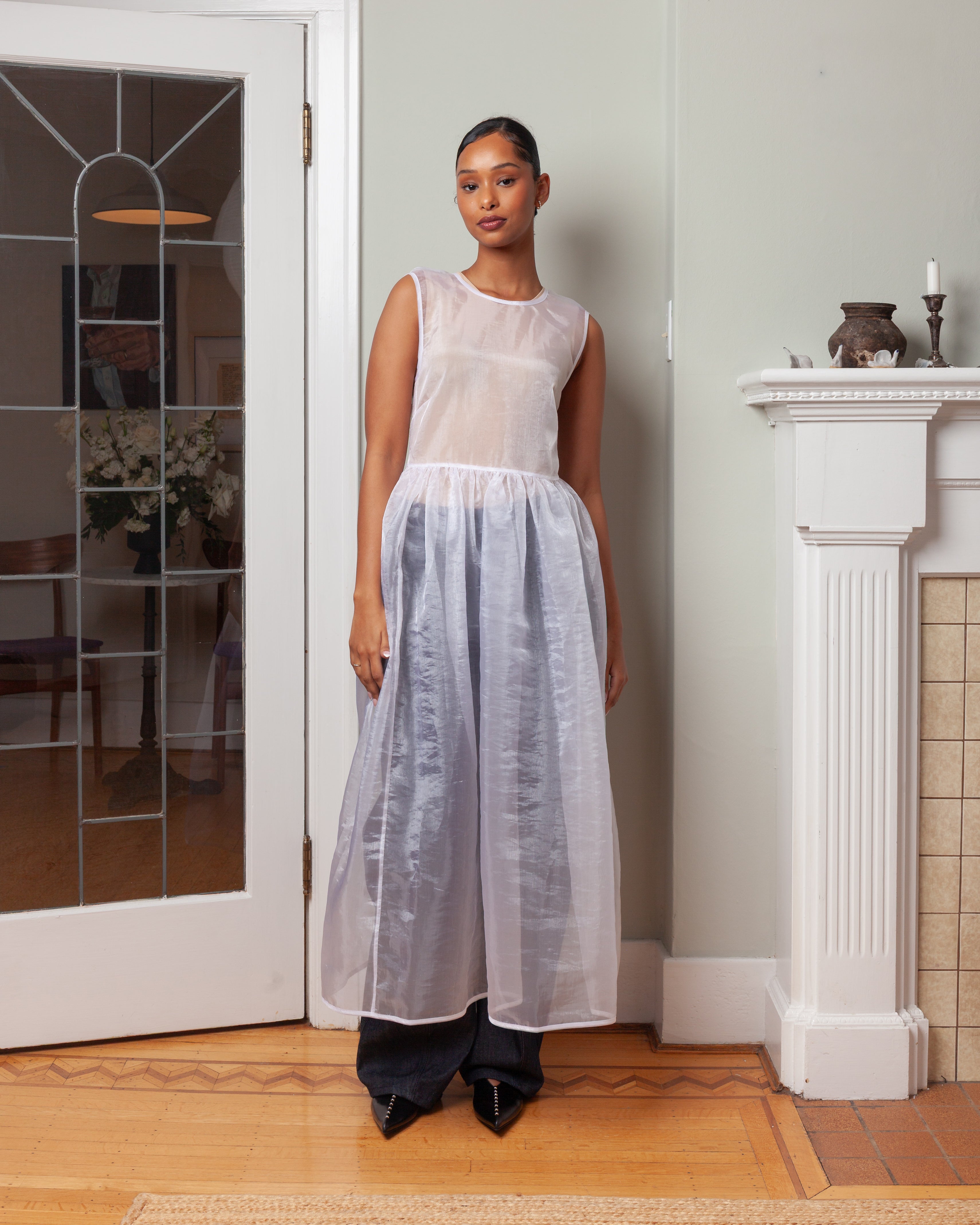 Cecilie Bahnsen-Camilla Overlay Dress - White-Dresses-Boboli-Vancouver-Canada