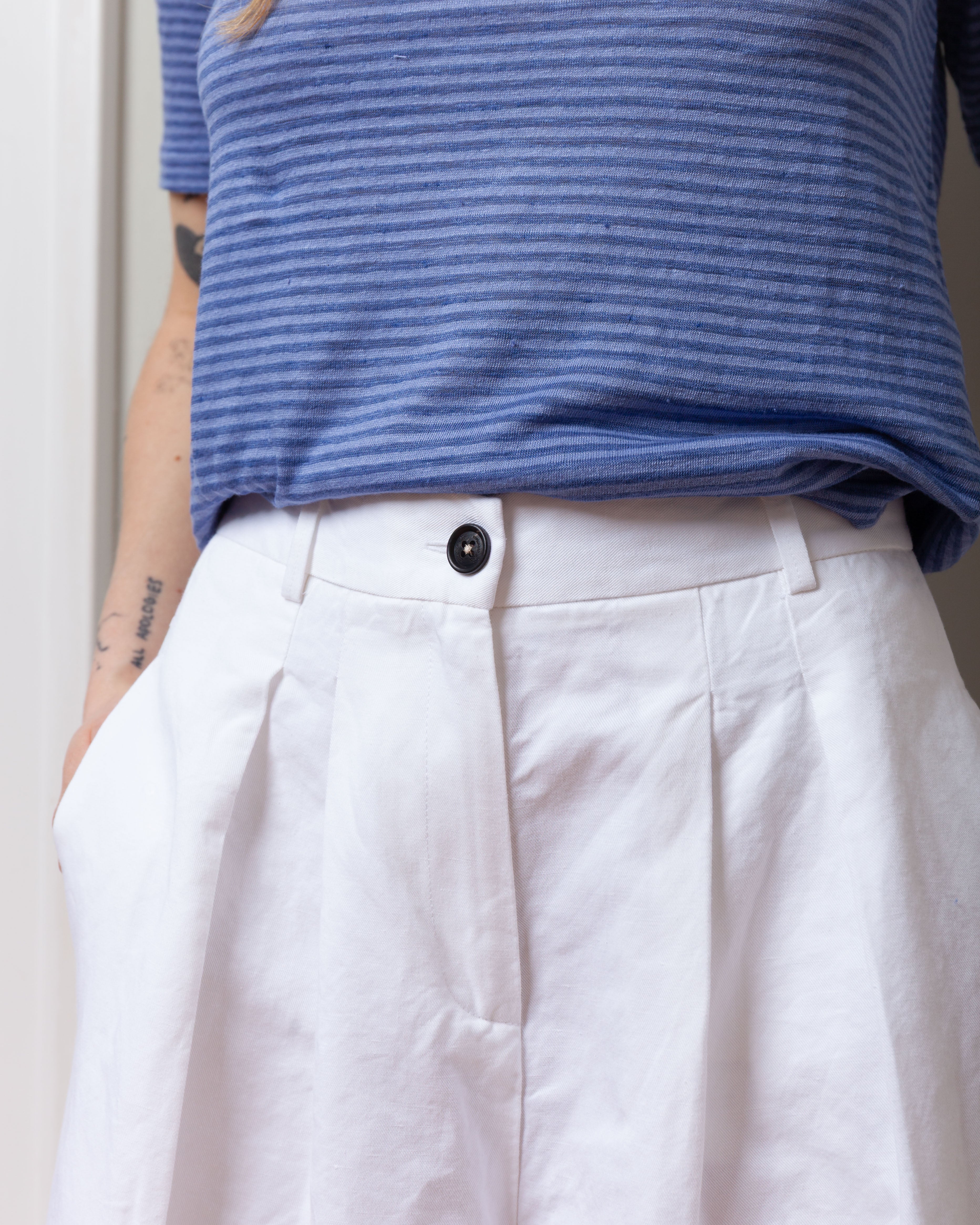 Karly Wide Leg Pants - White