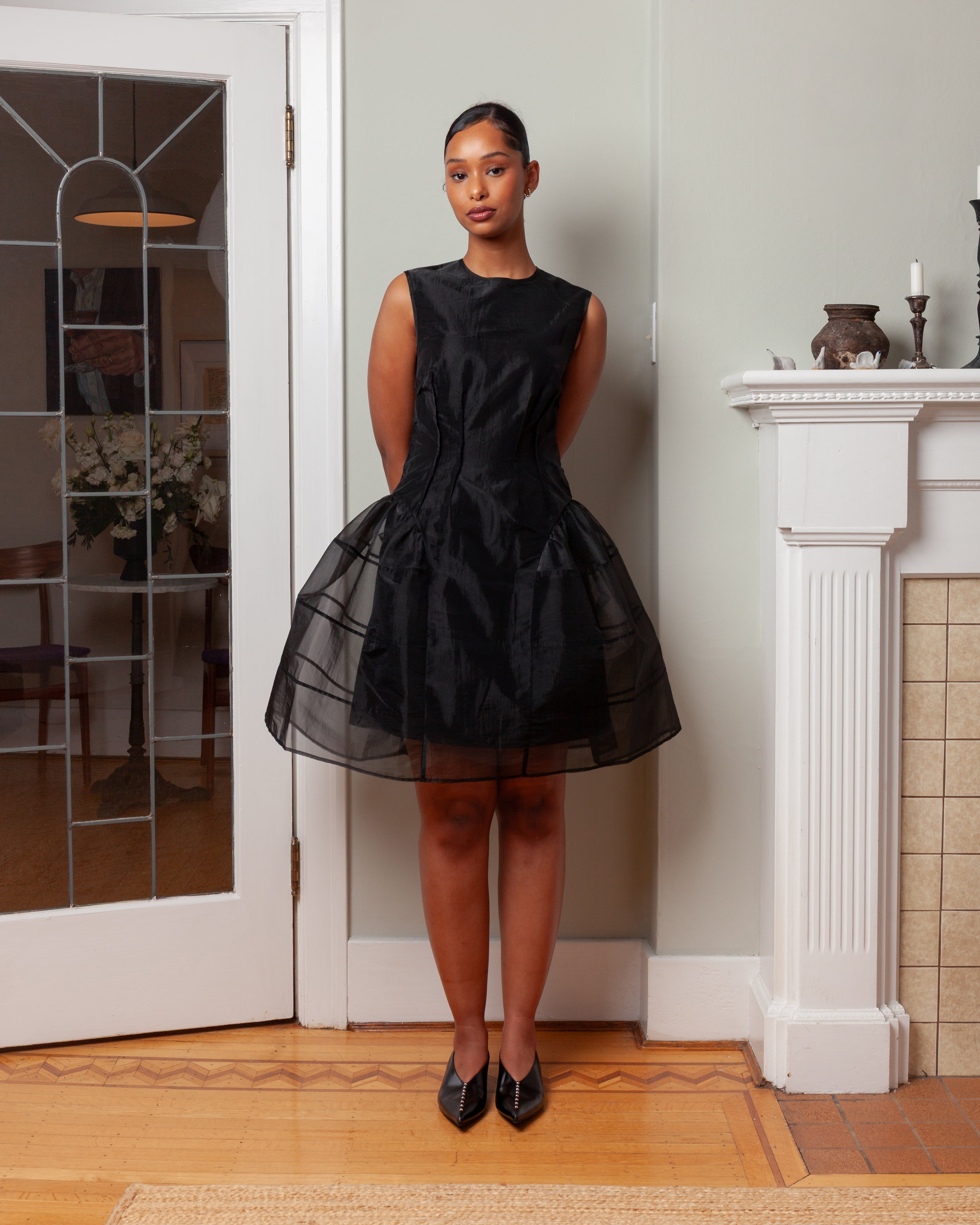 Cecilie Bahnsen-Claudie Fitted Dress - Black-Dresses-Boboli-Vancouver-Canada