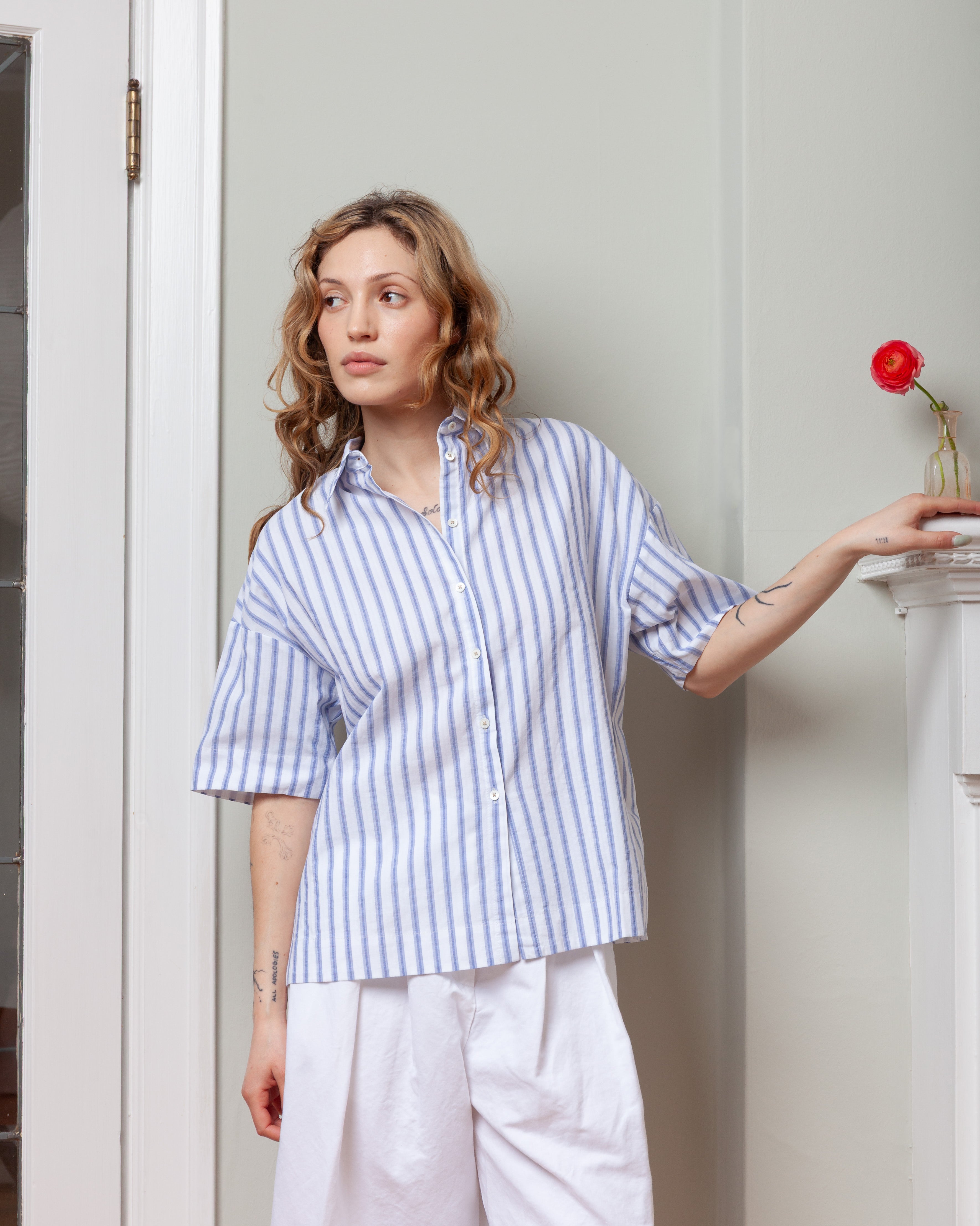 Callie Half Sleeves Shirt - Sea