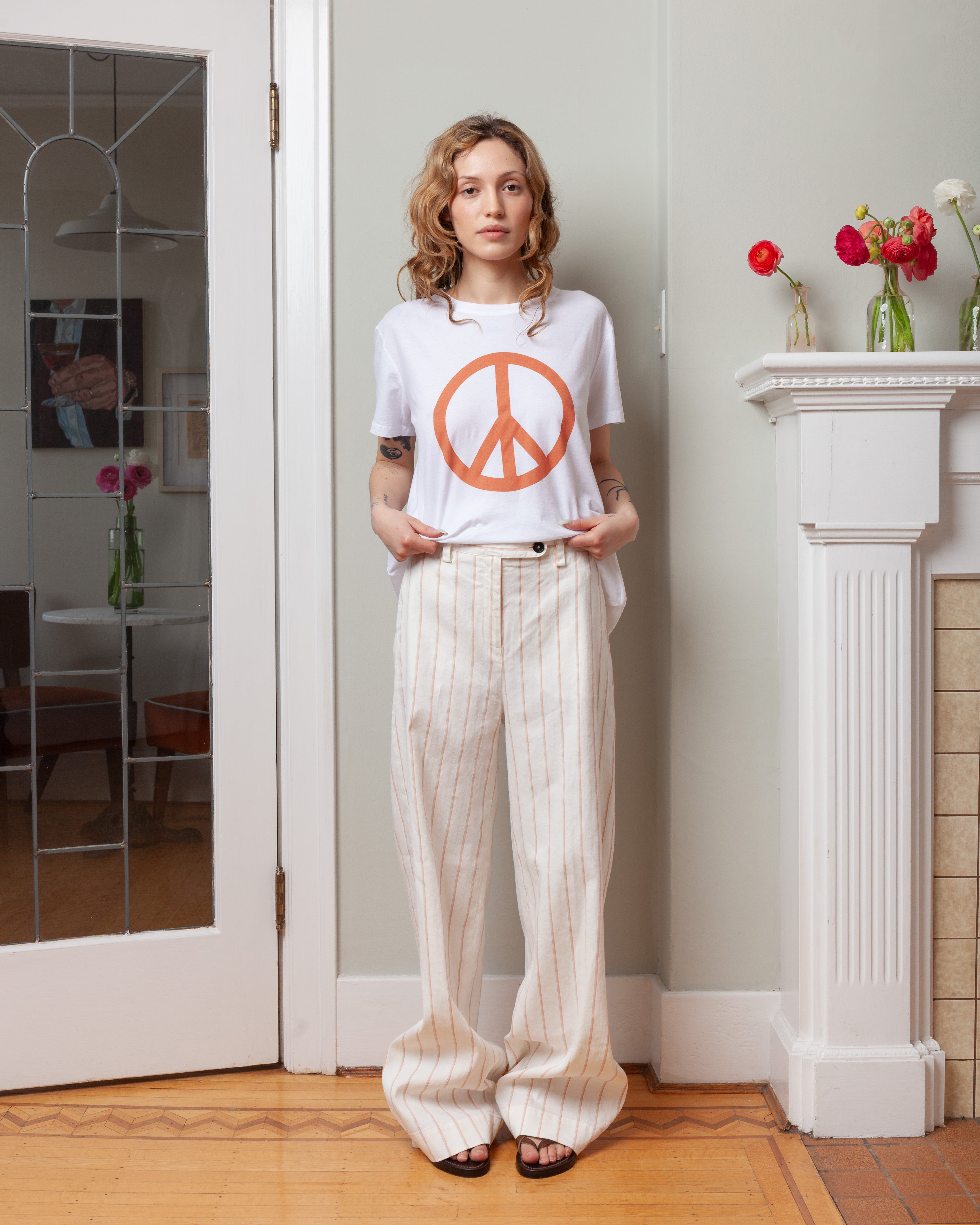 Lamia Wide Leg Pants - Orange