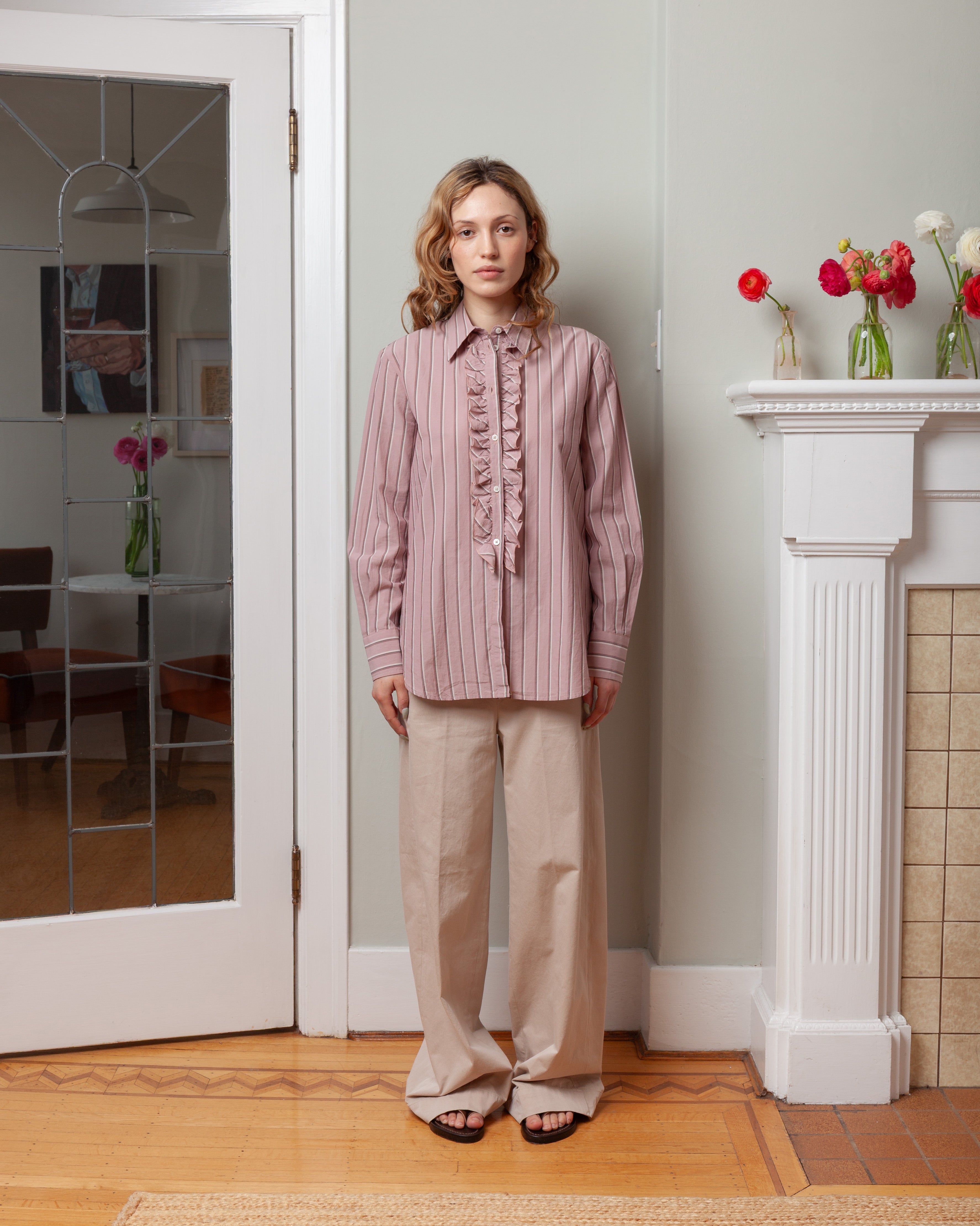 Gemma Ruched Shirt - Old Rose