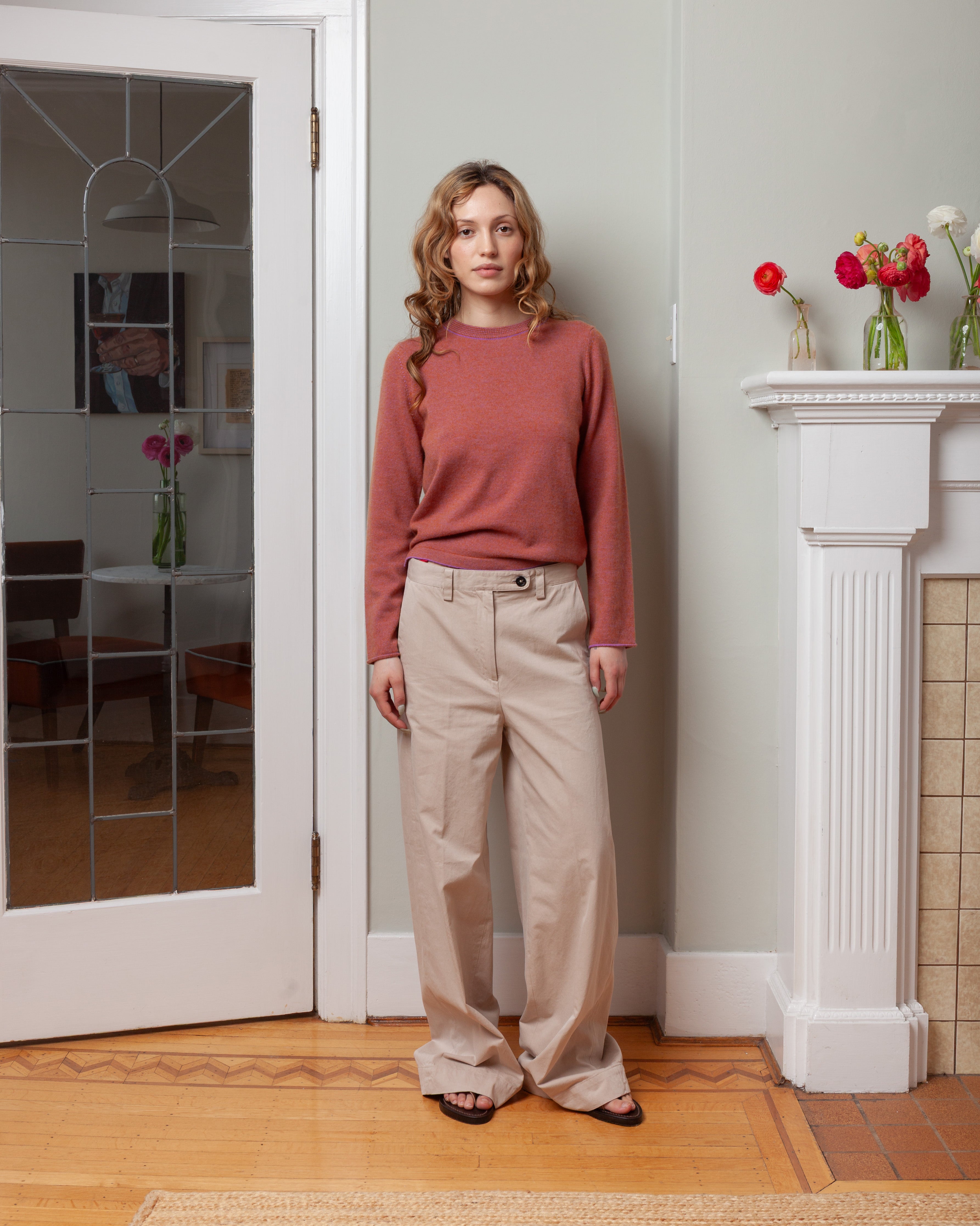 Janice Round Neck Sweater - Electric Violet