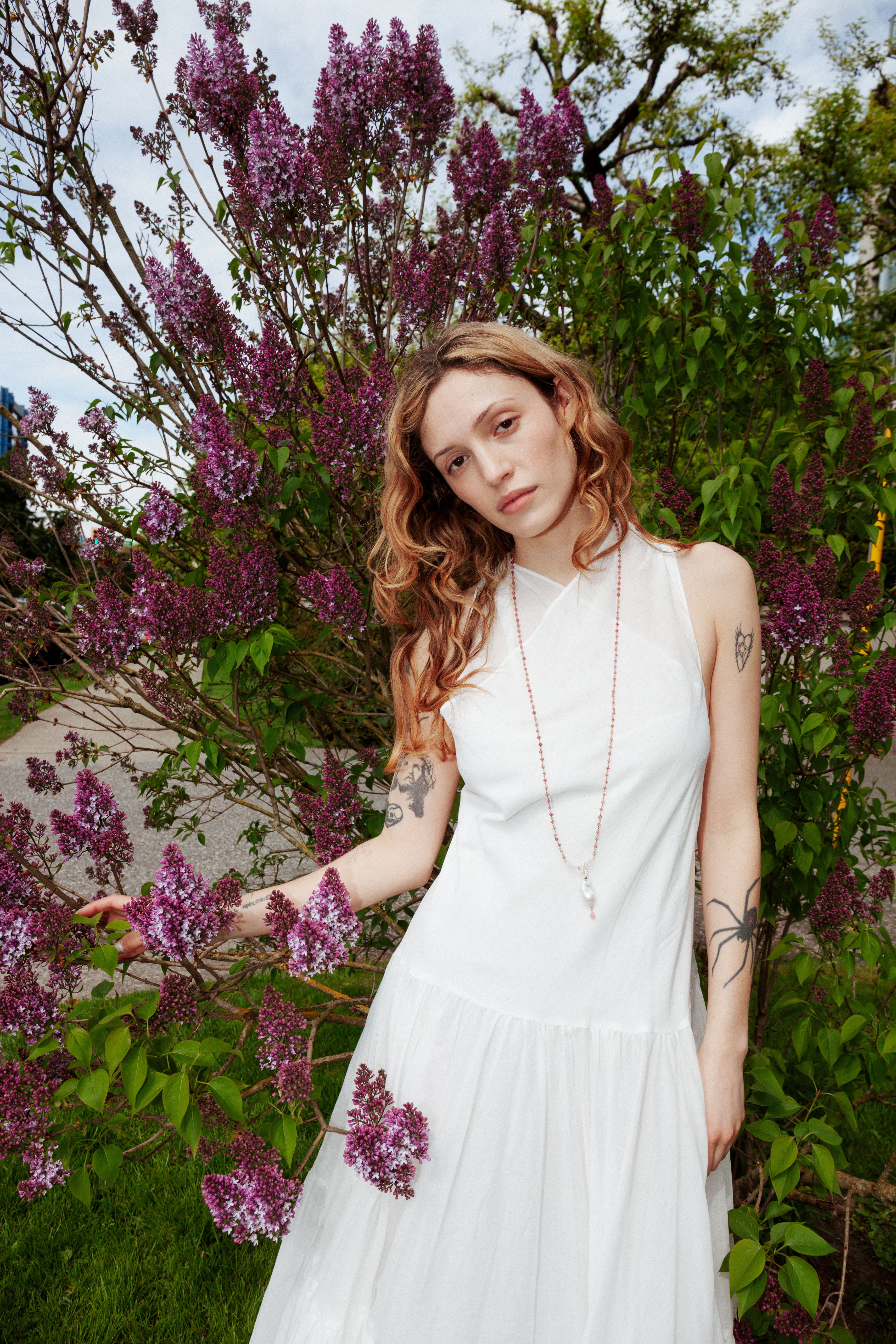 Aspesi-Cotton Voile Sundress - White-Dresses-Boboli-Vancouver-Canada