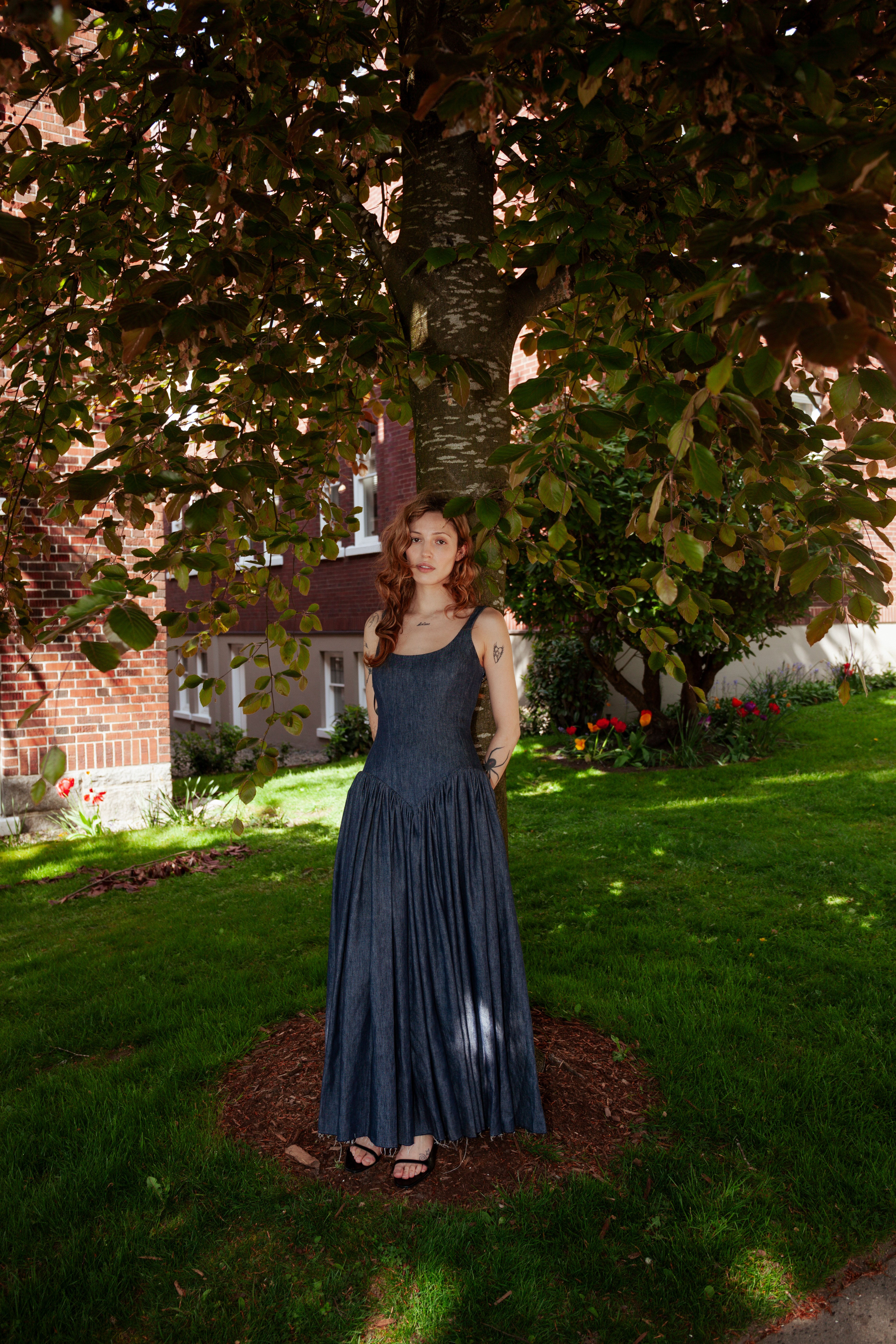 Gabriela Hearst-Isai Dress - Denim-Dresses-Boboli-Vancouver-Canada
