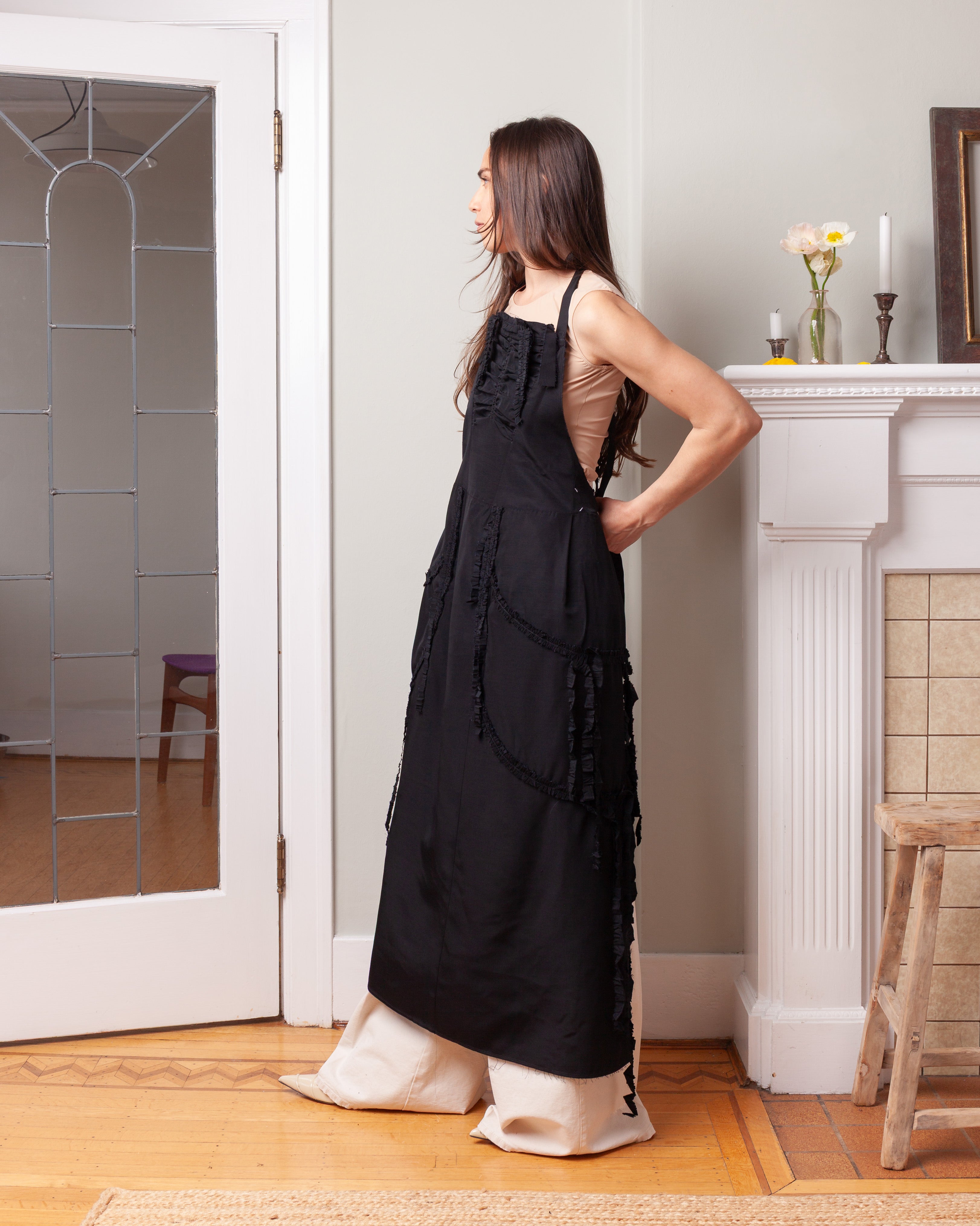 Maison Margiela-Silk Apron - Black-Tops-Boboli-Vancouver-Canada