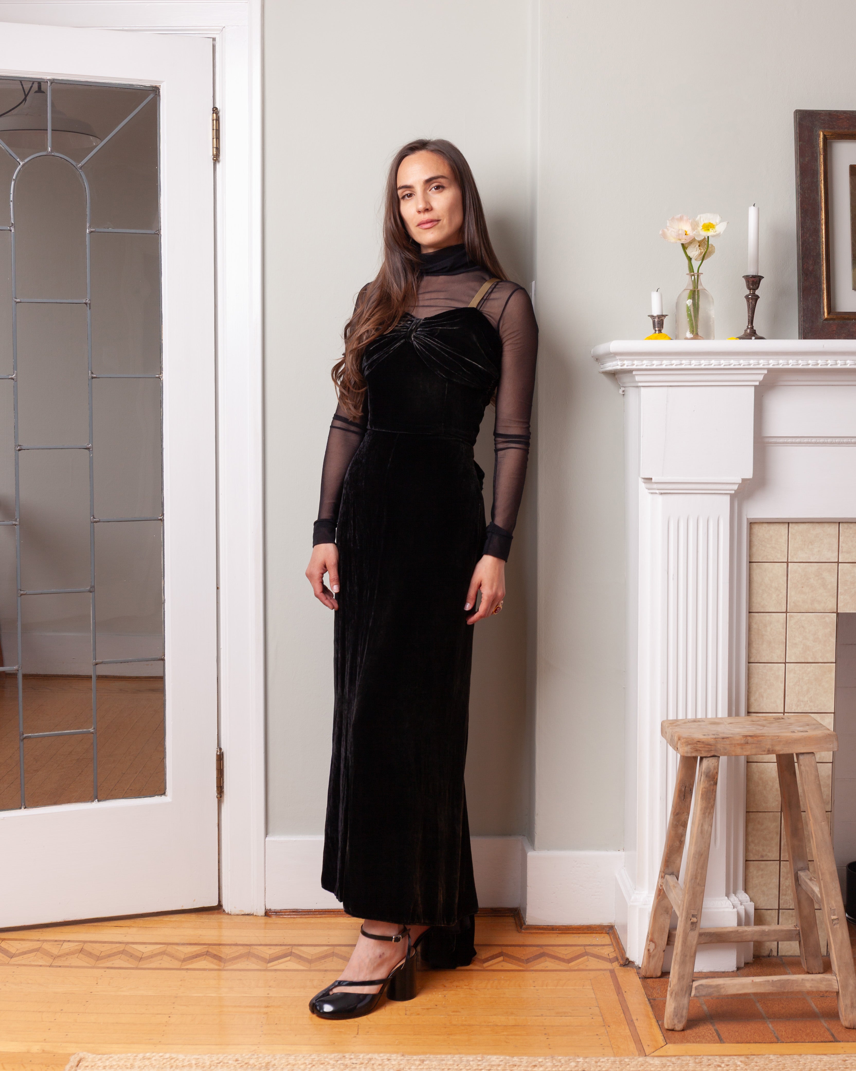 Maison Margiela-High Neck Bodysuit - Black-Tops-Boboli-Vancouver-Canada
