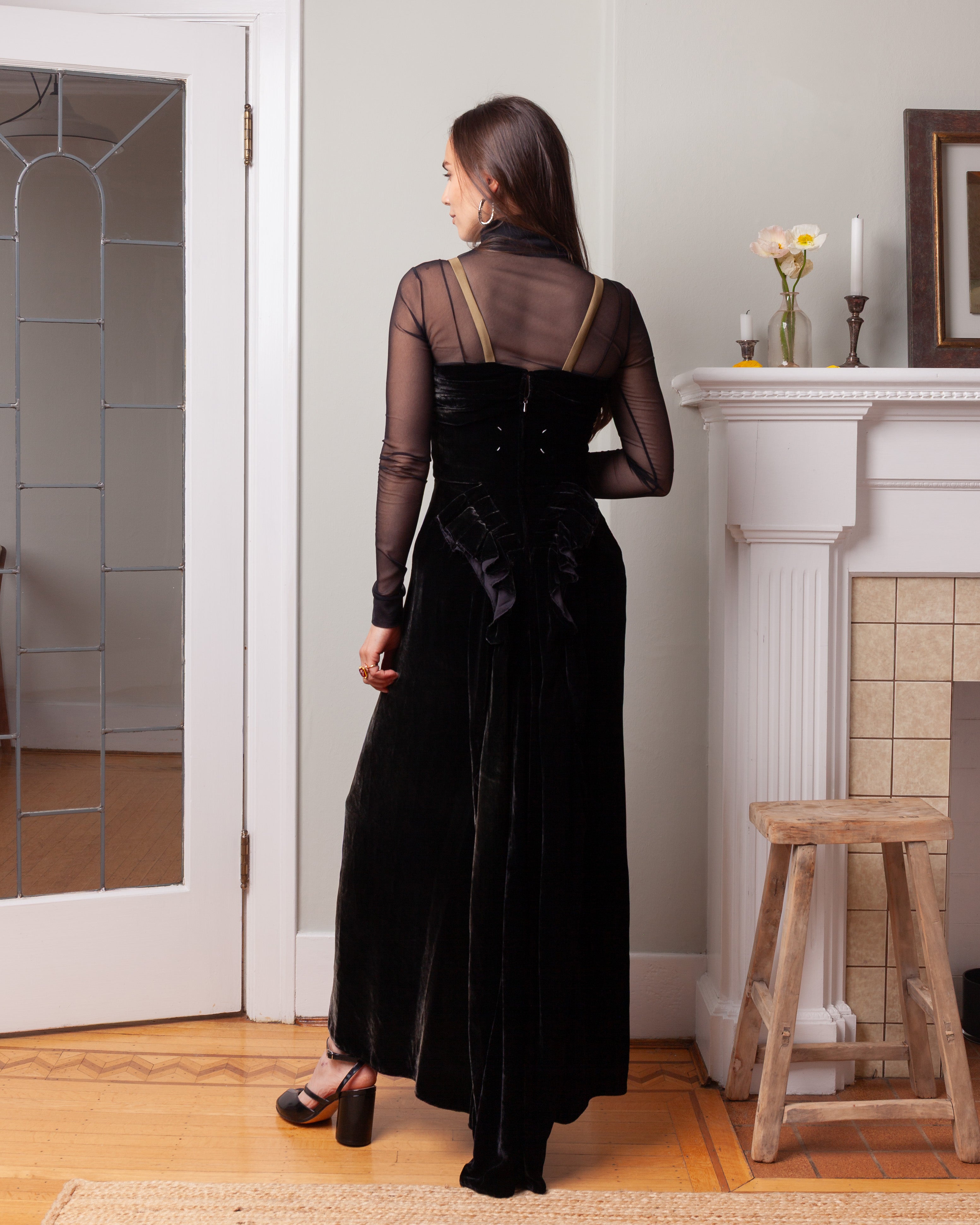 Maison Margiela-High Neck Bodysuit - Black-Tops-Boboli-Vancouver-Canada