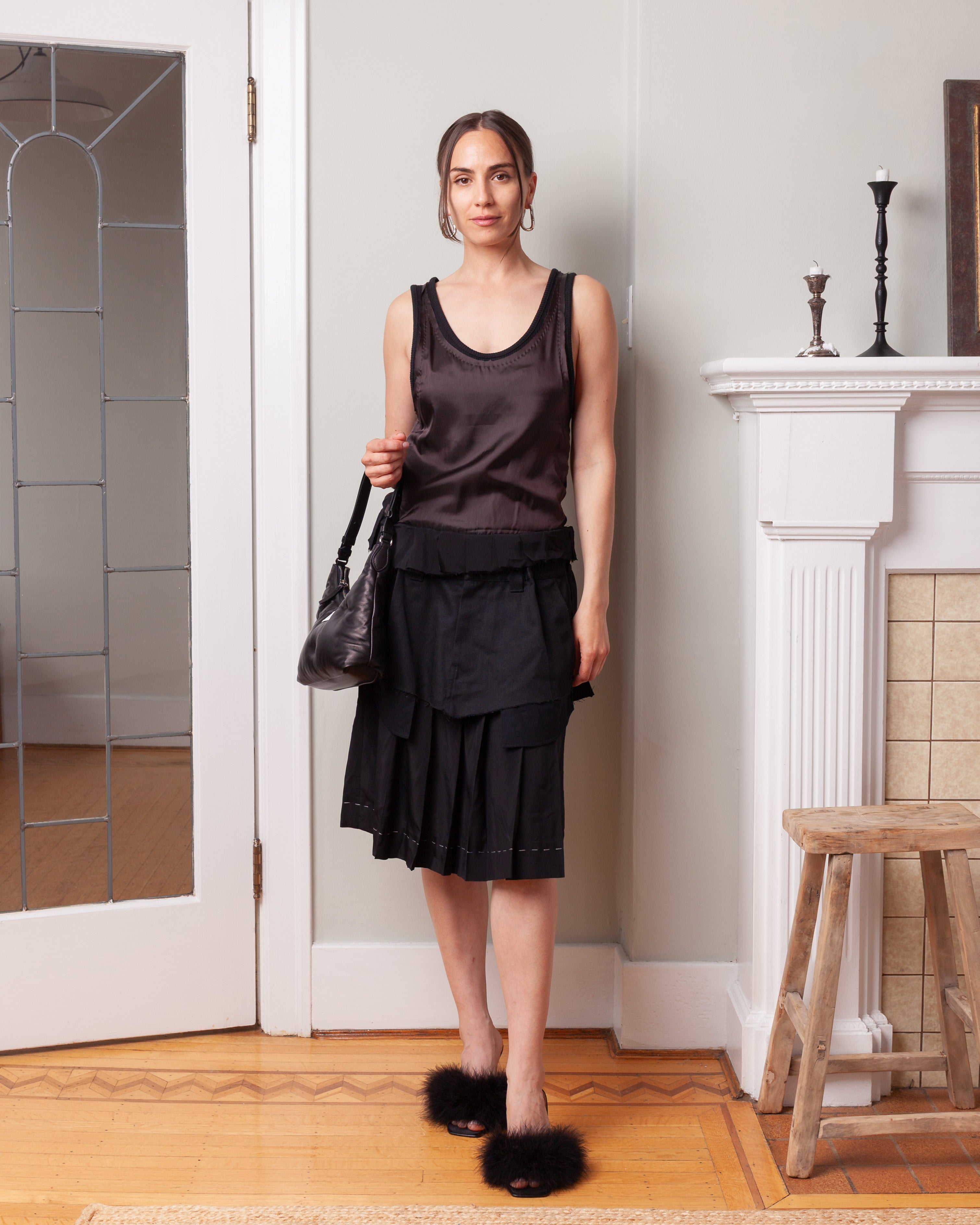 Maison Margiela-Sleeveless Dress - Chocolate/Black-Dresses-Boboli-Vancouver-Canada