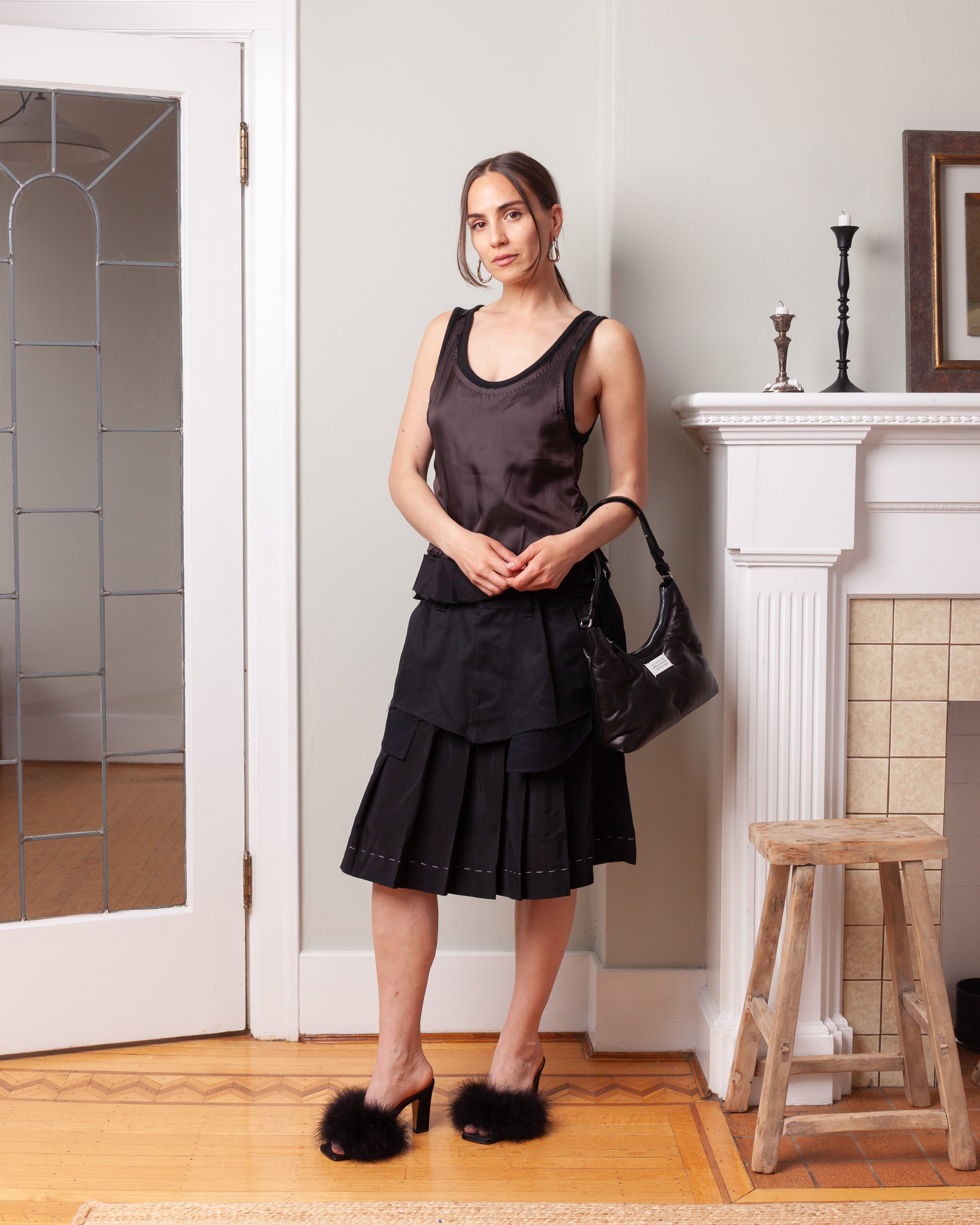 Maison Margiela-Sleeveless Dress - Chocolate/Black-Dresses-Boboli-Vancouver-Canada