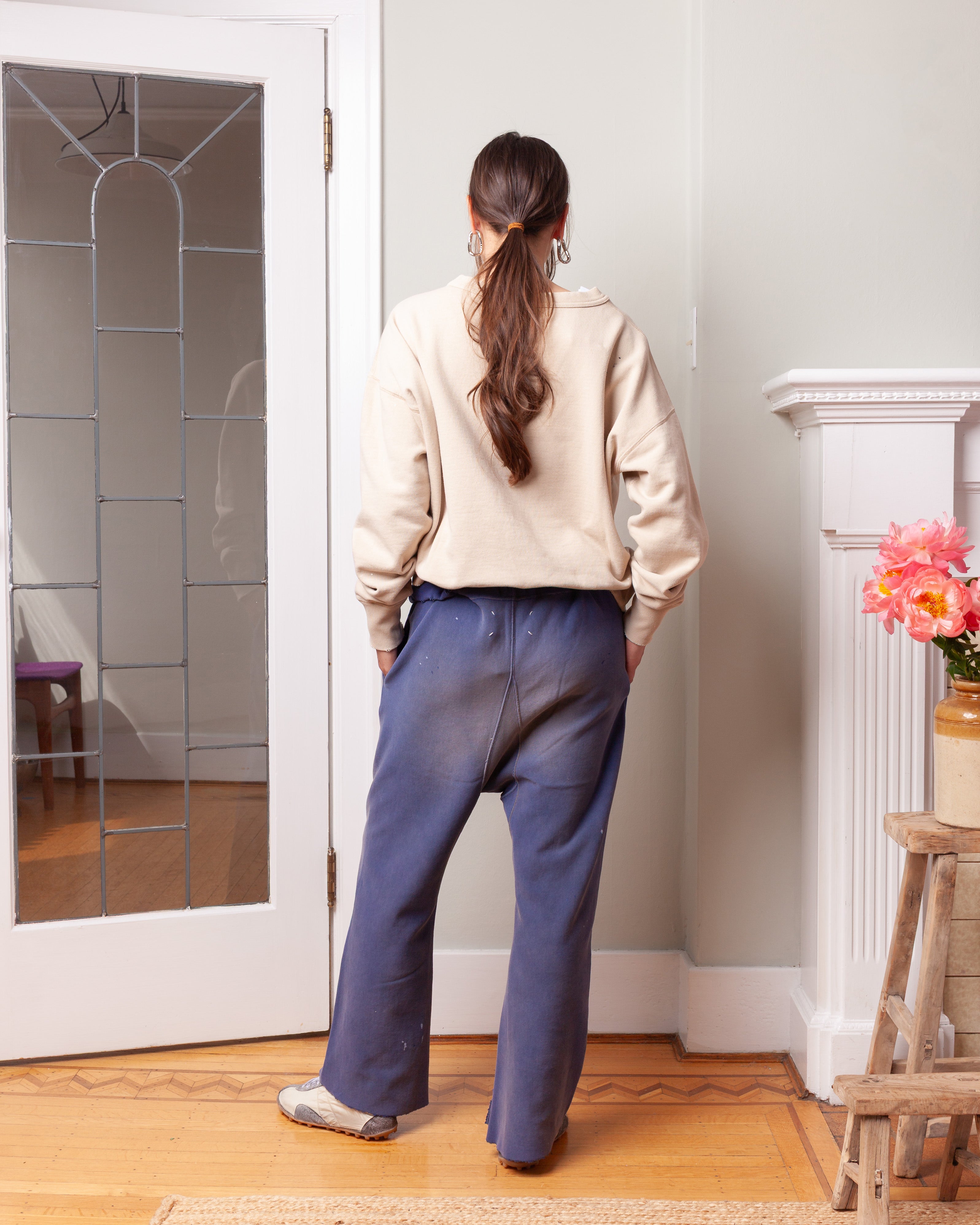 Maison Margiela-Distressed Trousers - Blue-Pants-Boboli-Vancouver-Canada