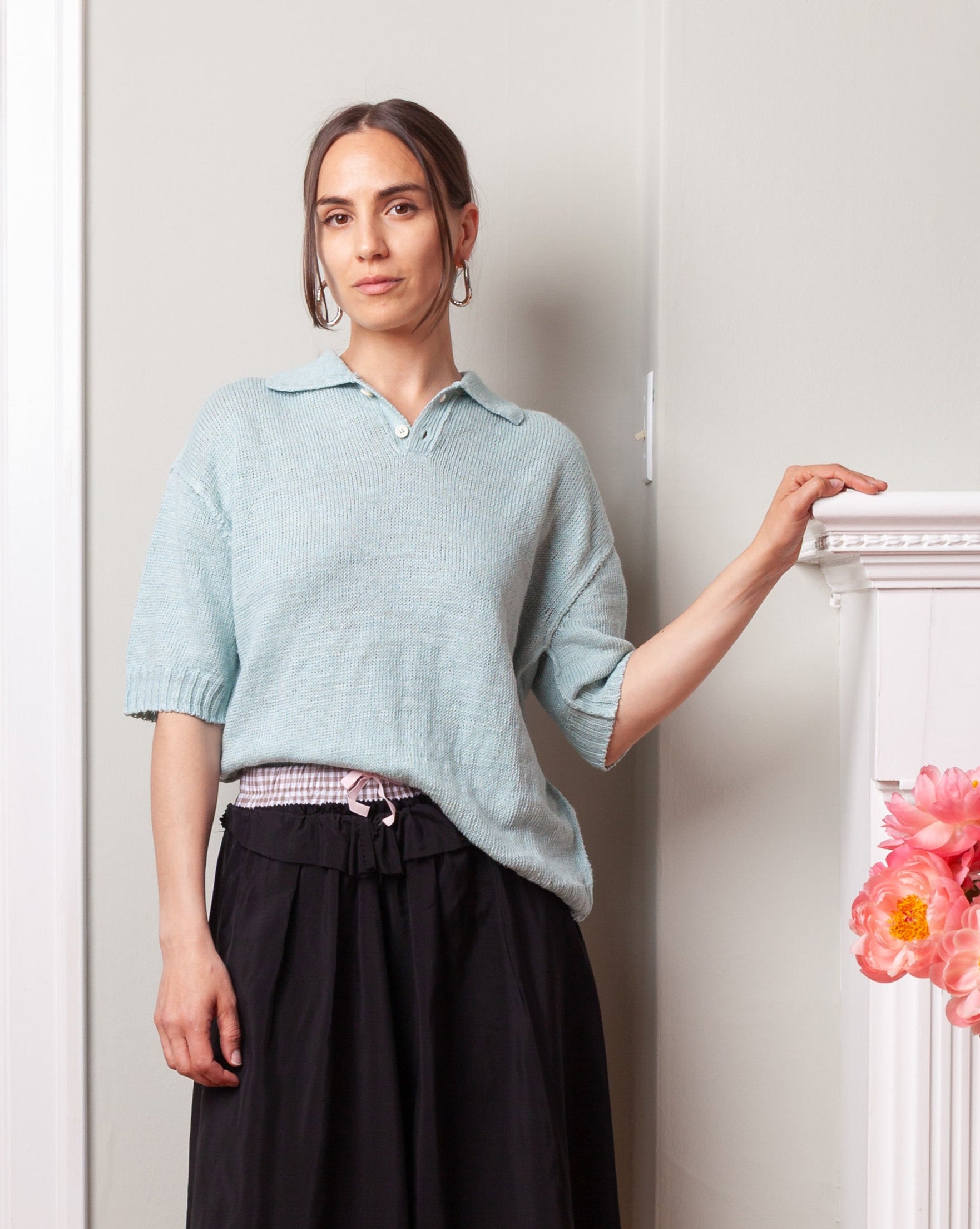 Maison Margiela-Polo Shirt - Light Blue-Shirts-Boboli-Vancouver-Canada
