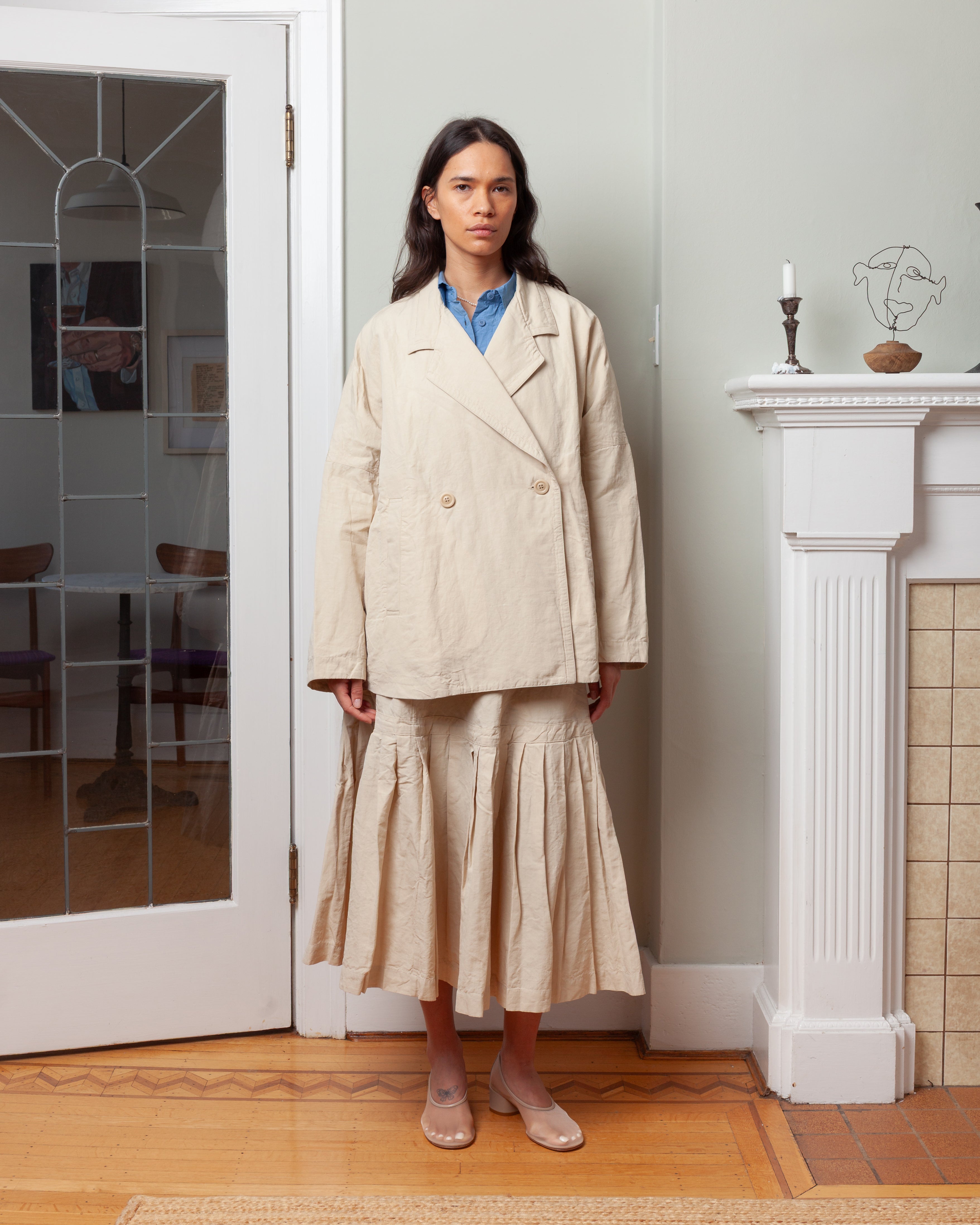 Casey Casey-Frances Jacket - Rugger - Ivory-Jackets-Boboli-Vancouver-Canada