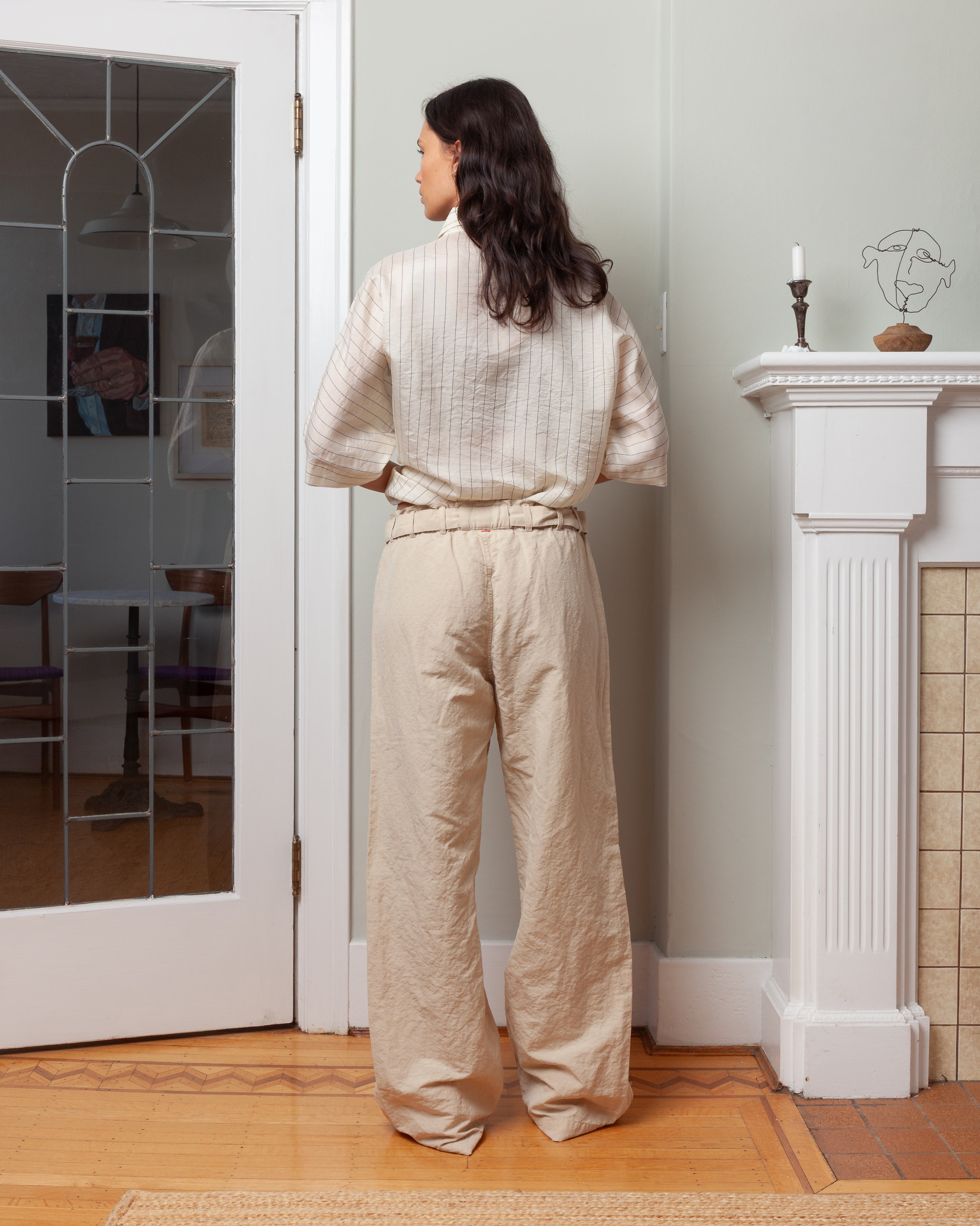 Casey Casey-Row Pant - Rugger - Ivory-Pants-Boboli-Vancouver-Canada