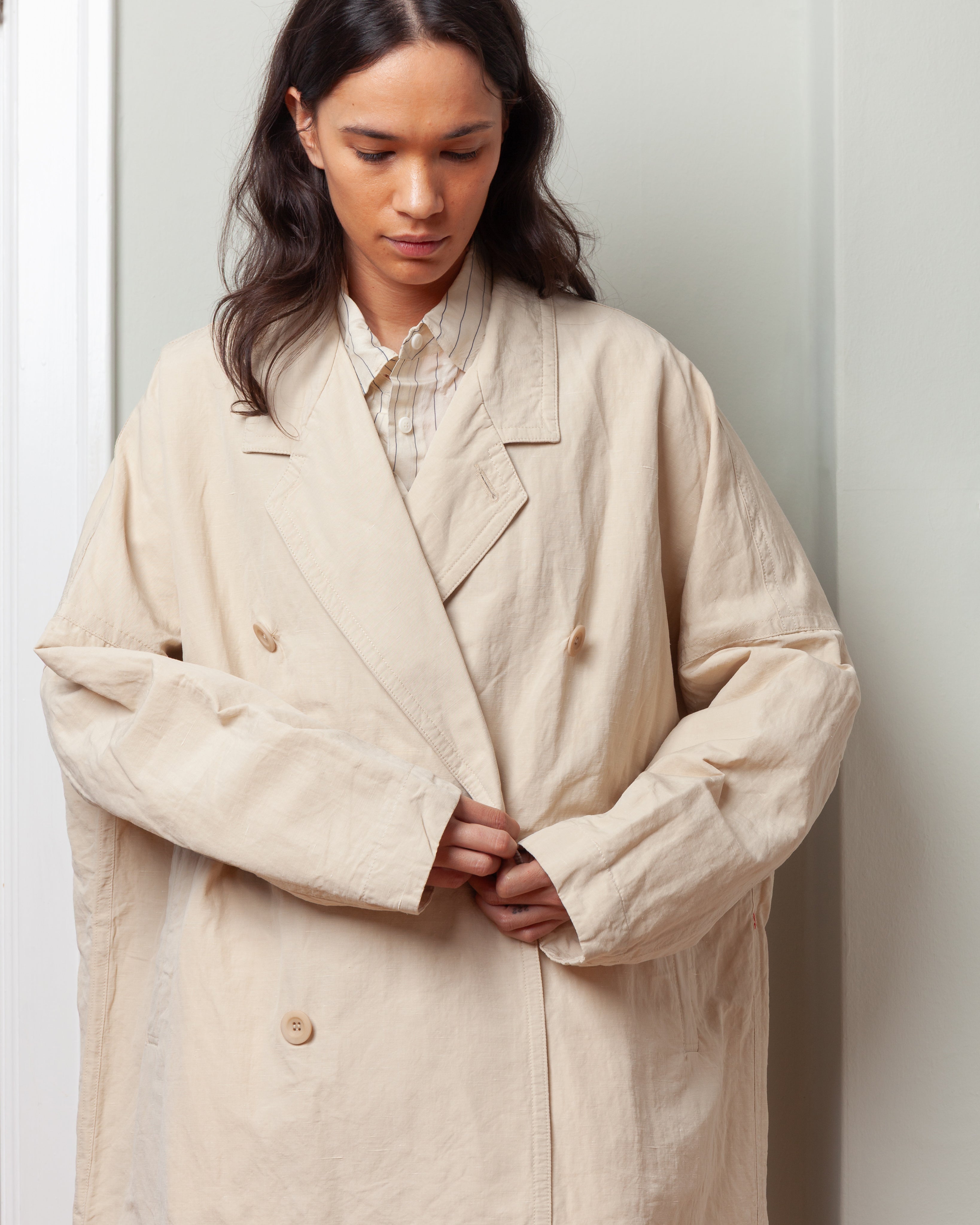 Casey Casey-Francis Coat - Rugger - Ivory-Coats-Boboli-Vancouver-Canada