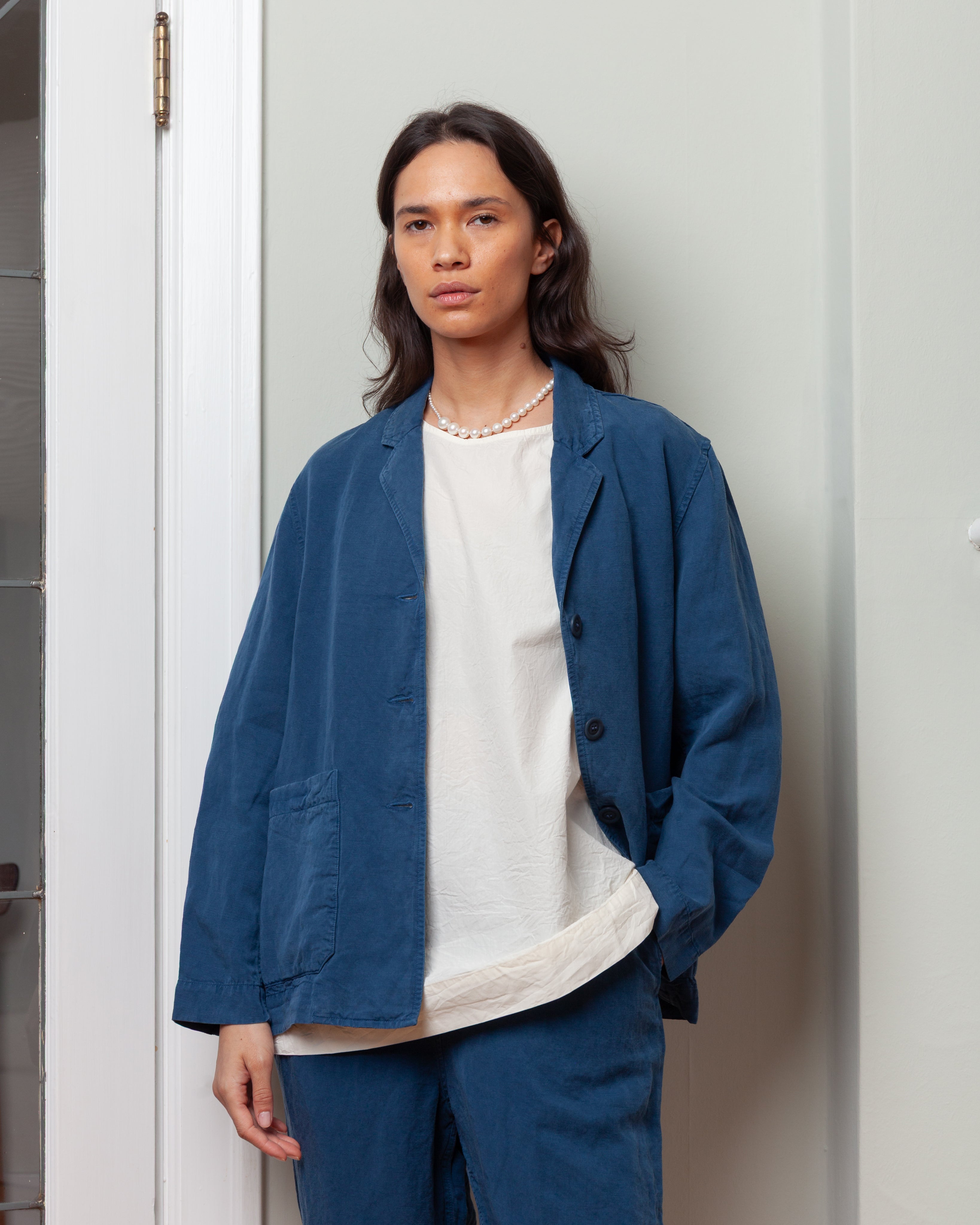 Casey Casey-Workwear Puddy Jacket - Tuareg - Blue-Jackets-Boboli-Vancouver-Canada