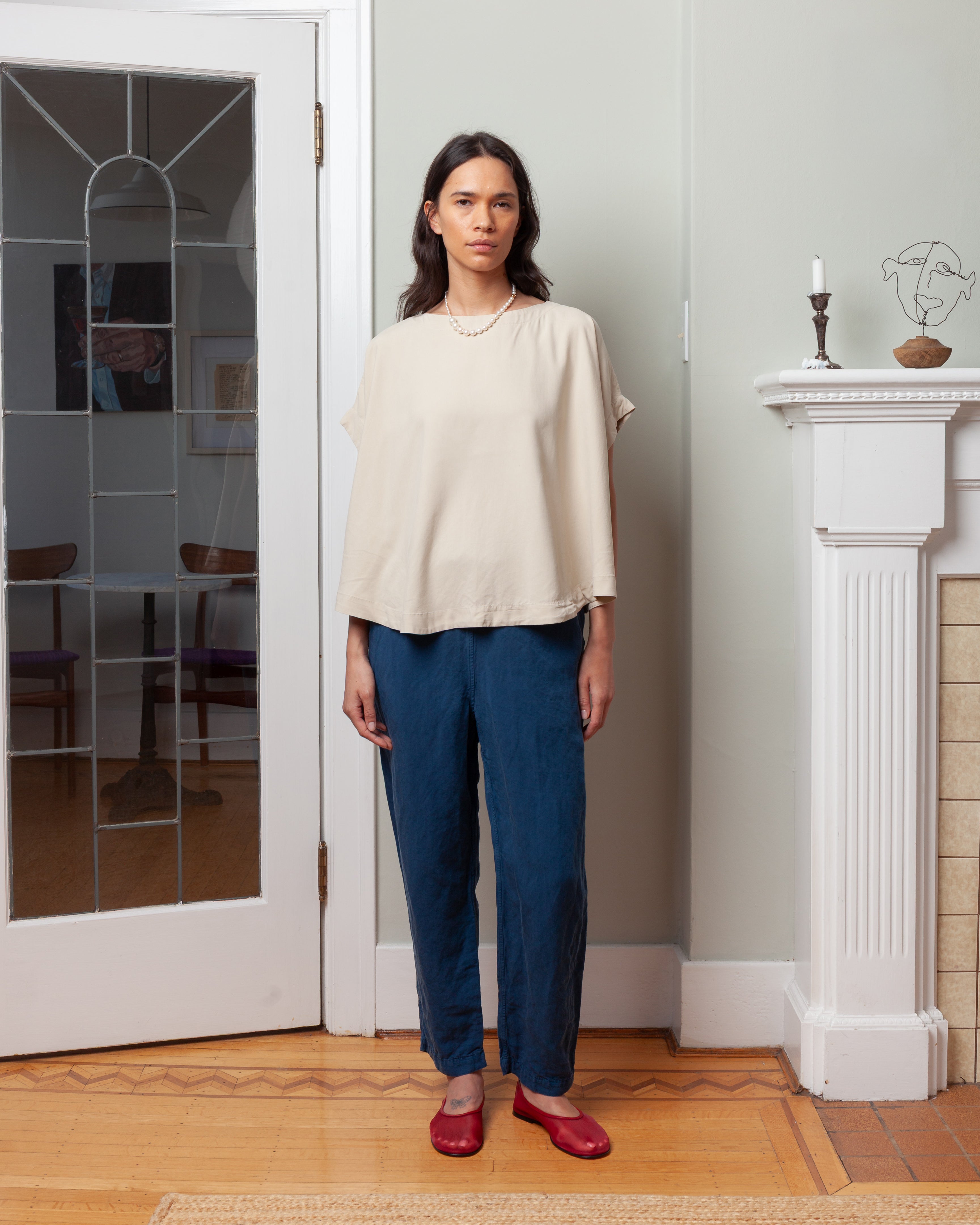 Casey Casey-Francesca Top - Spun Silk - Beige-Tops-Boboli-Vancouver-Canada