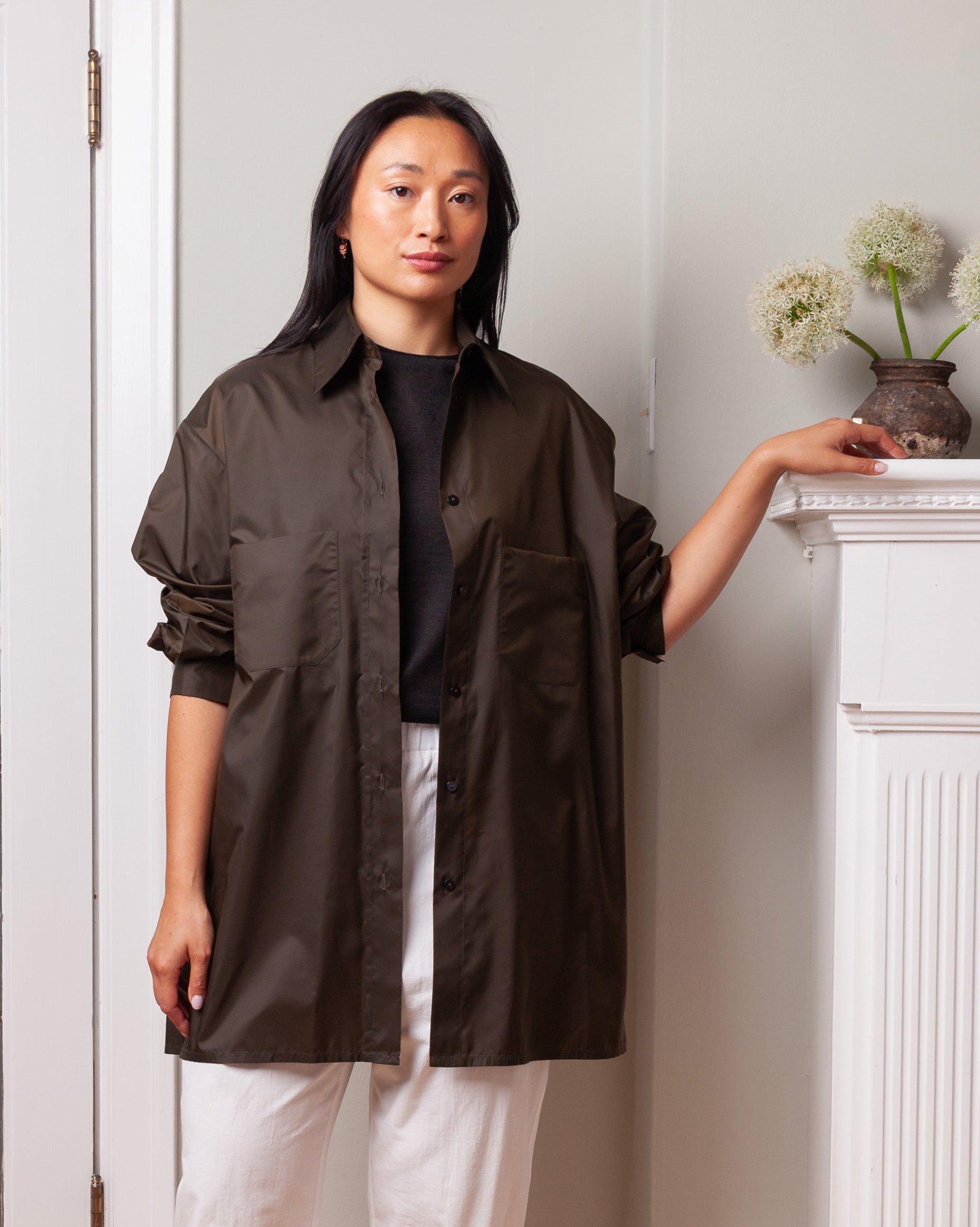 Boyfriend's Shirt Nylon - Military