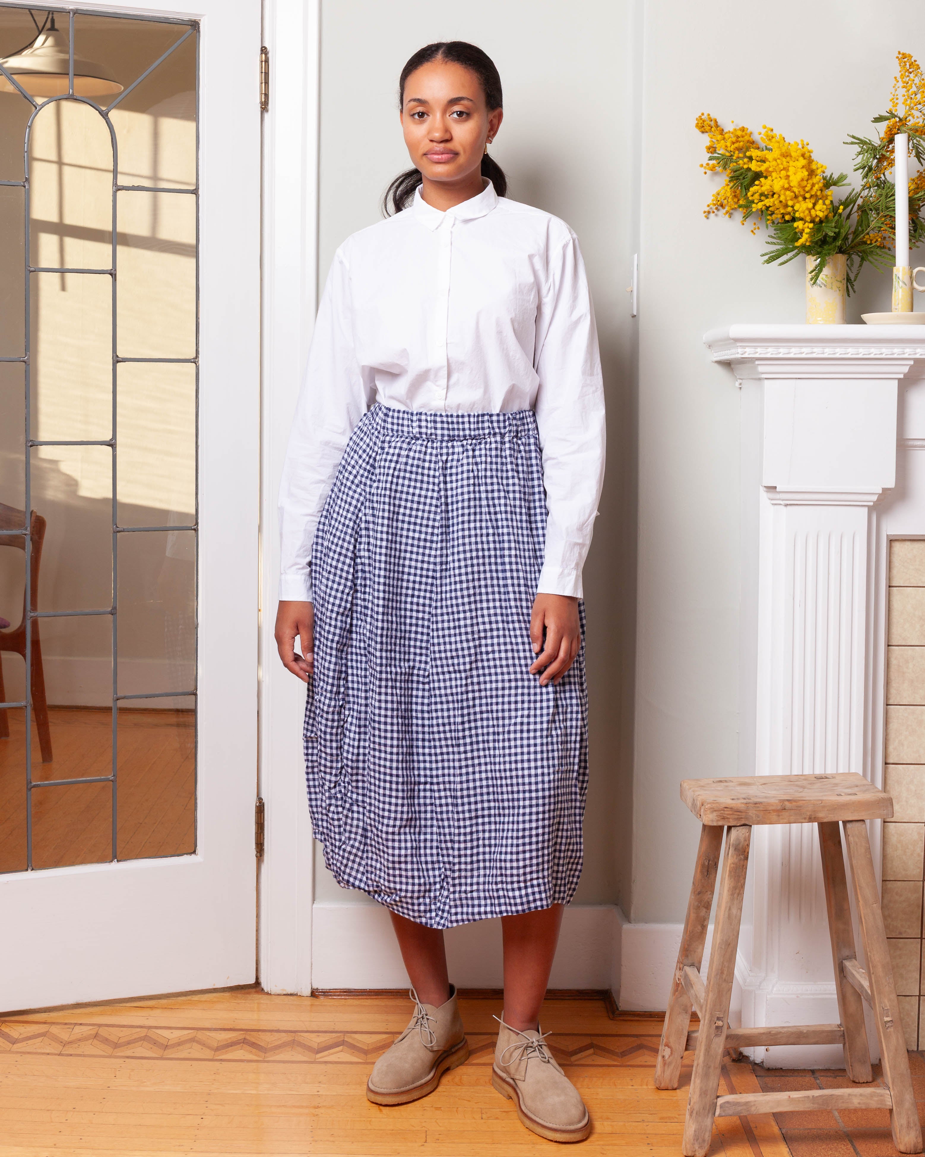 Bergfabel-Carla Skirt - Lino Check-Skirts-Boboli-Vancouver-Canada